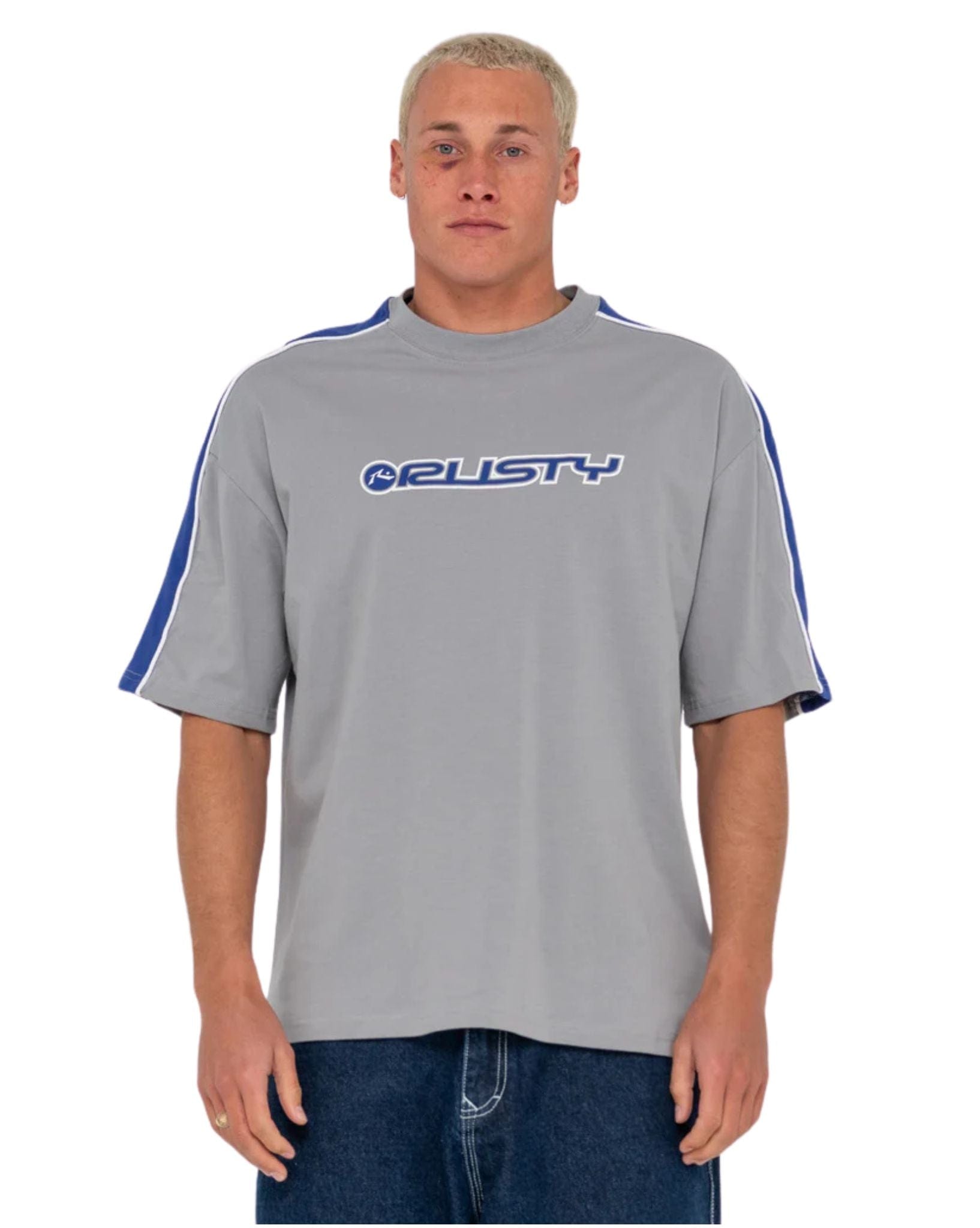 Rusty Mens Alonso Short Sleeve Tee - Ultimate Grey