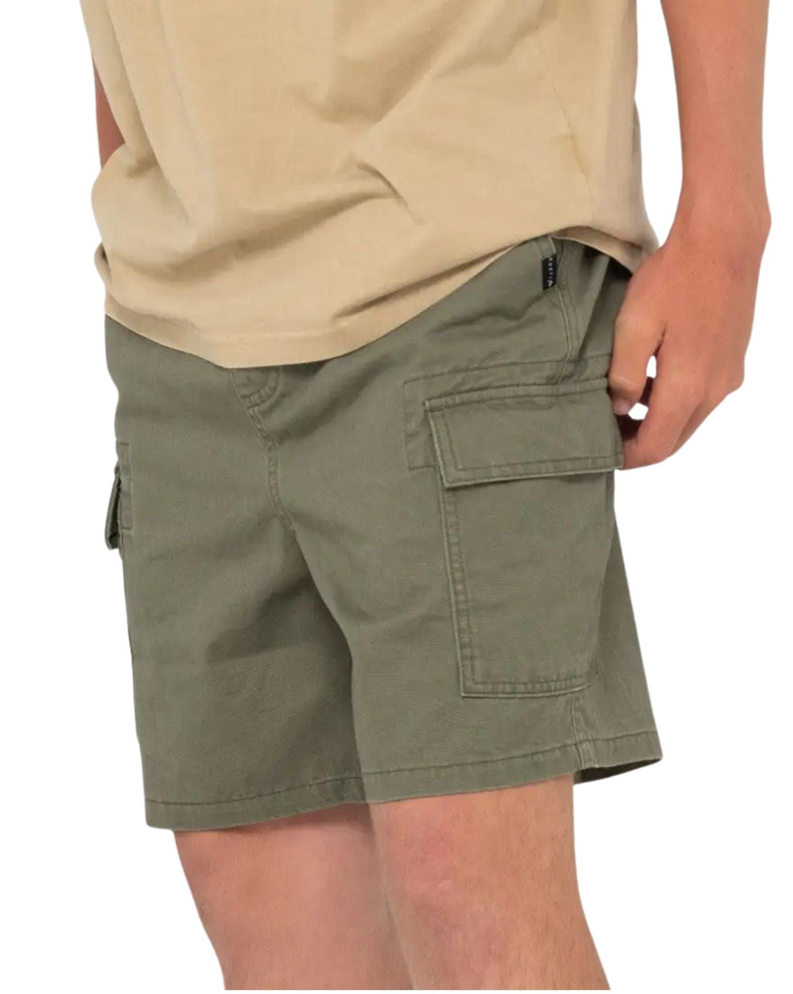 Rusty Mens Camper Cargo 19 Elastic Short
