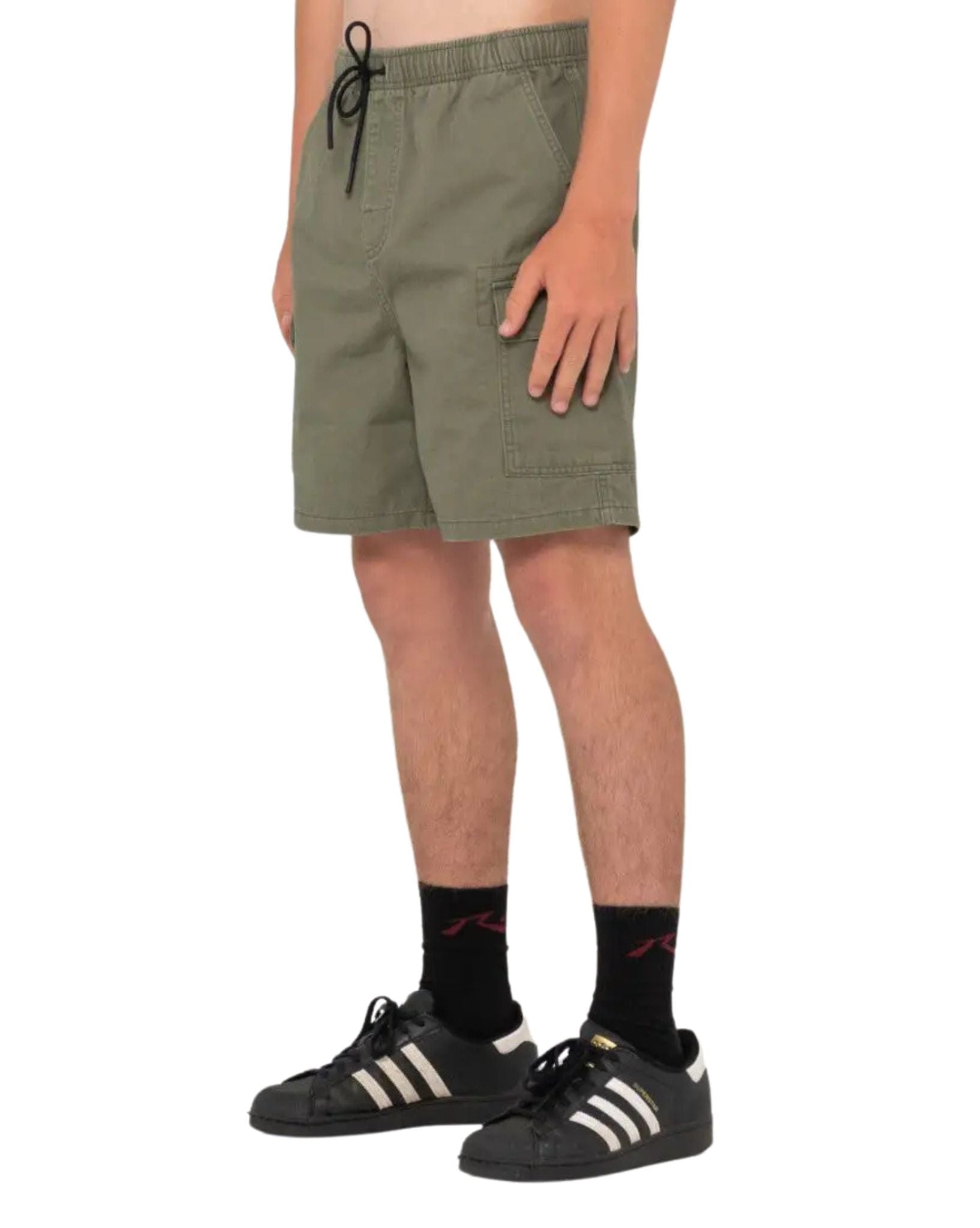 Rusty Mens Camper Cargo 19 Elastic Short