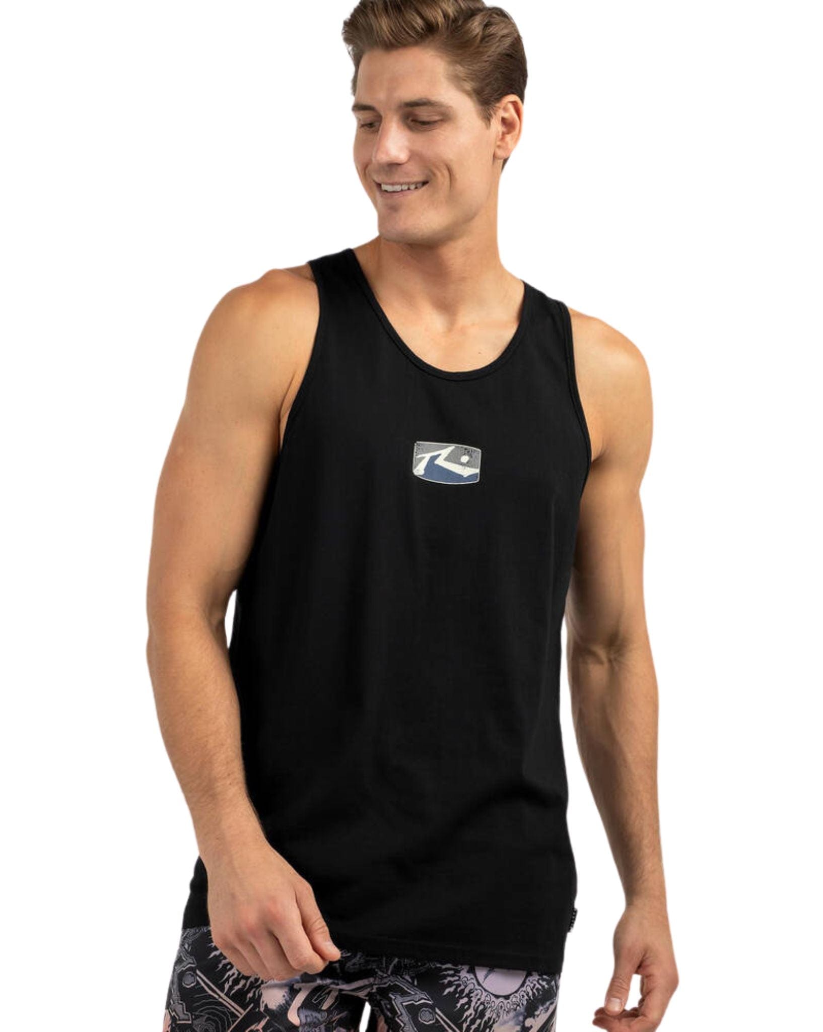 Rusty Mens Click Bait Tank - Black
