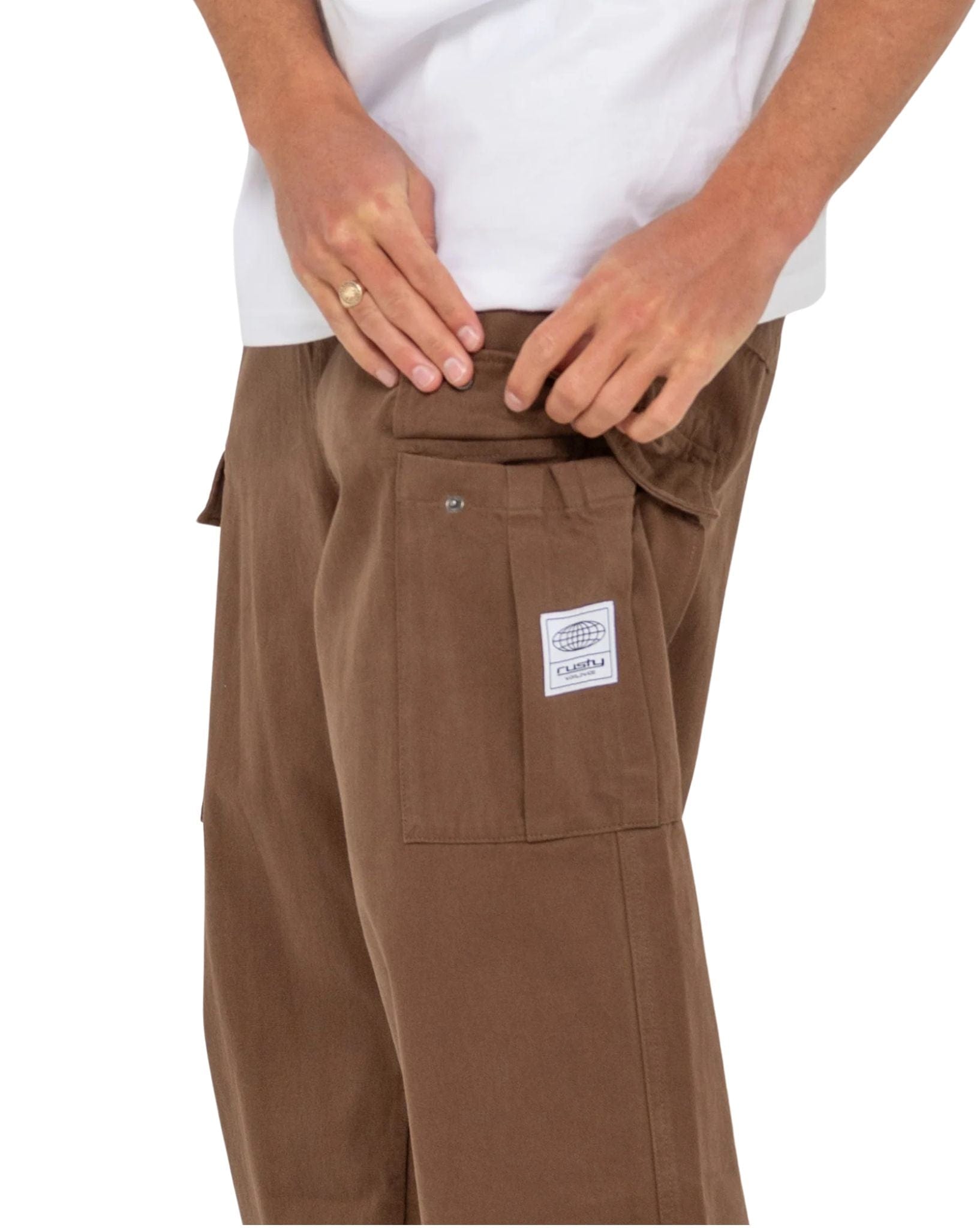 Rusty Mens Commando Cargo Pant - Chocolate