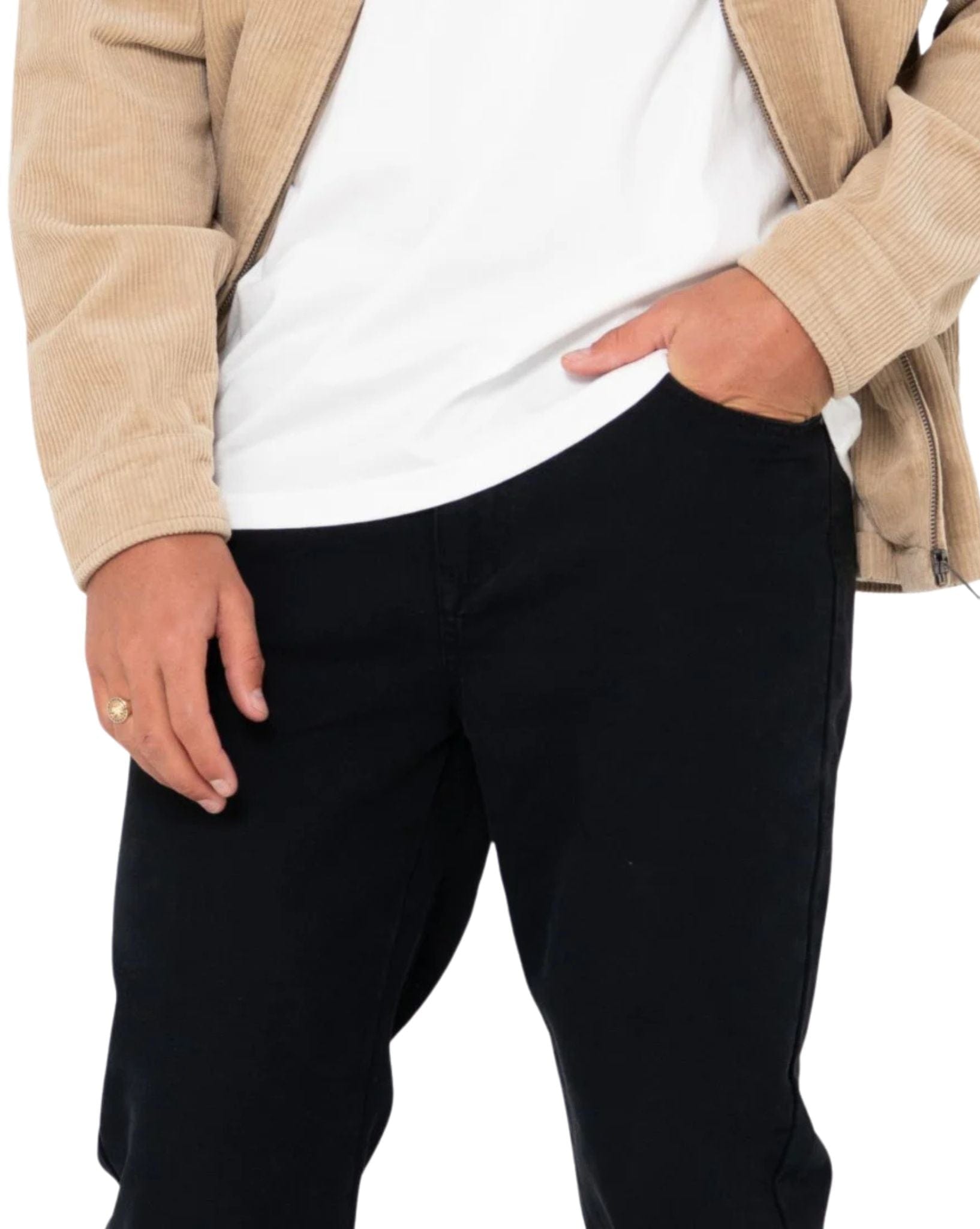Rusty Mens The Bruce 5 Pocket Pant - Black