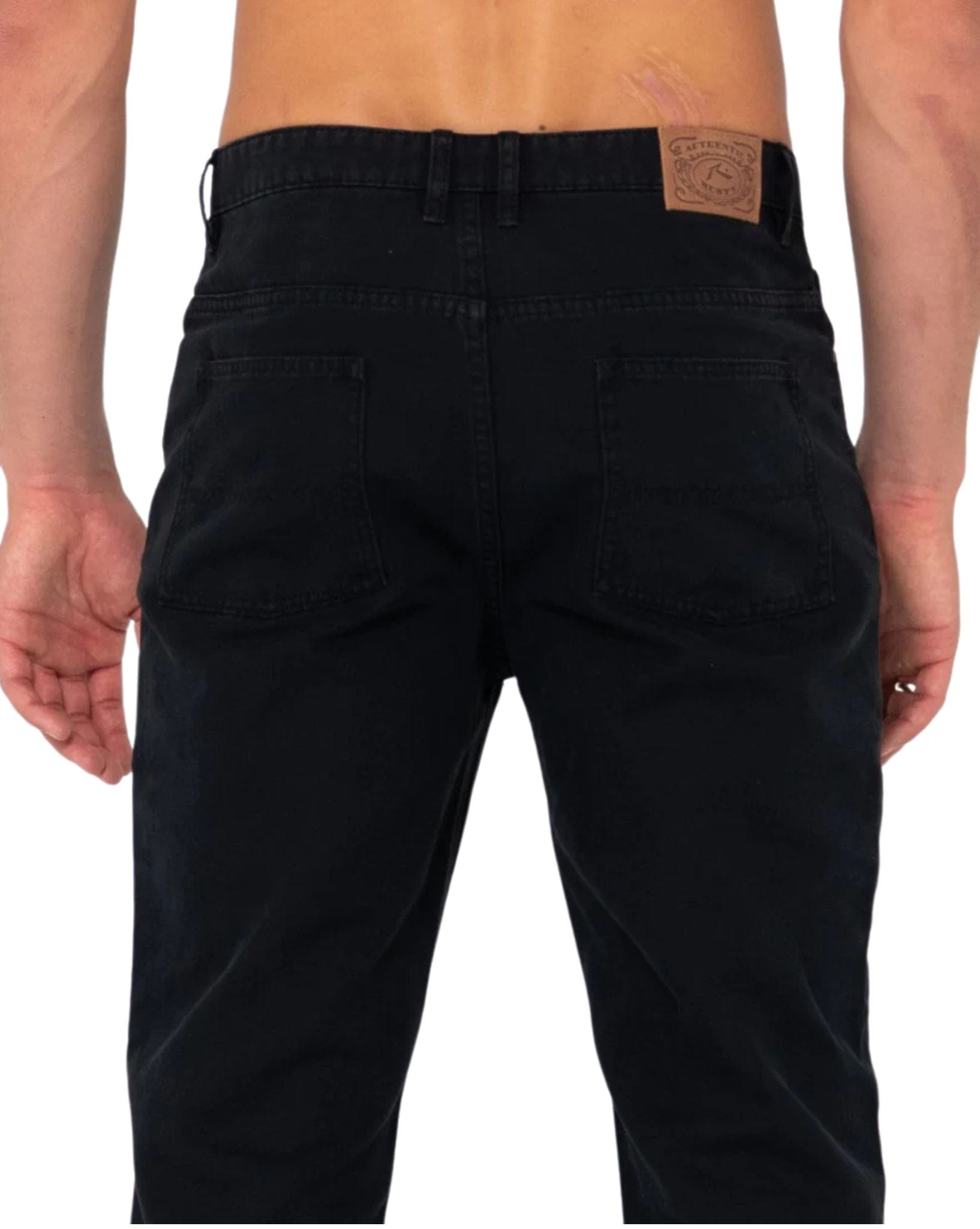 Rusty Mens The Bruce 5 Pocket Pant - Black