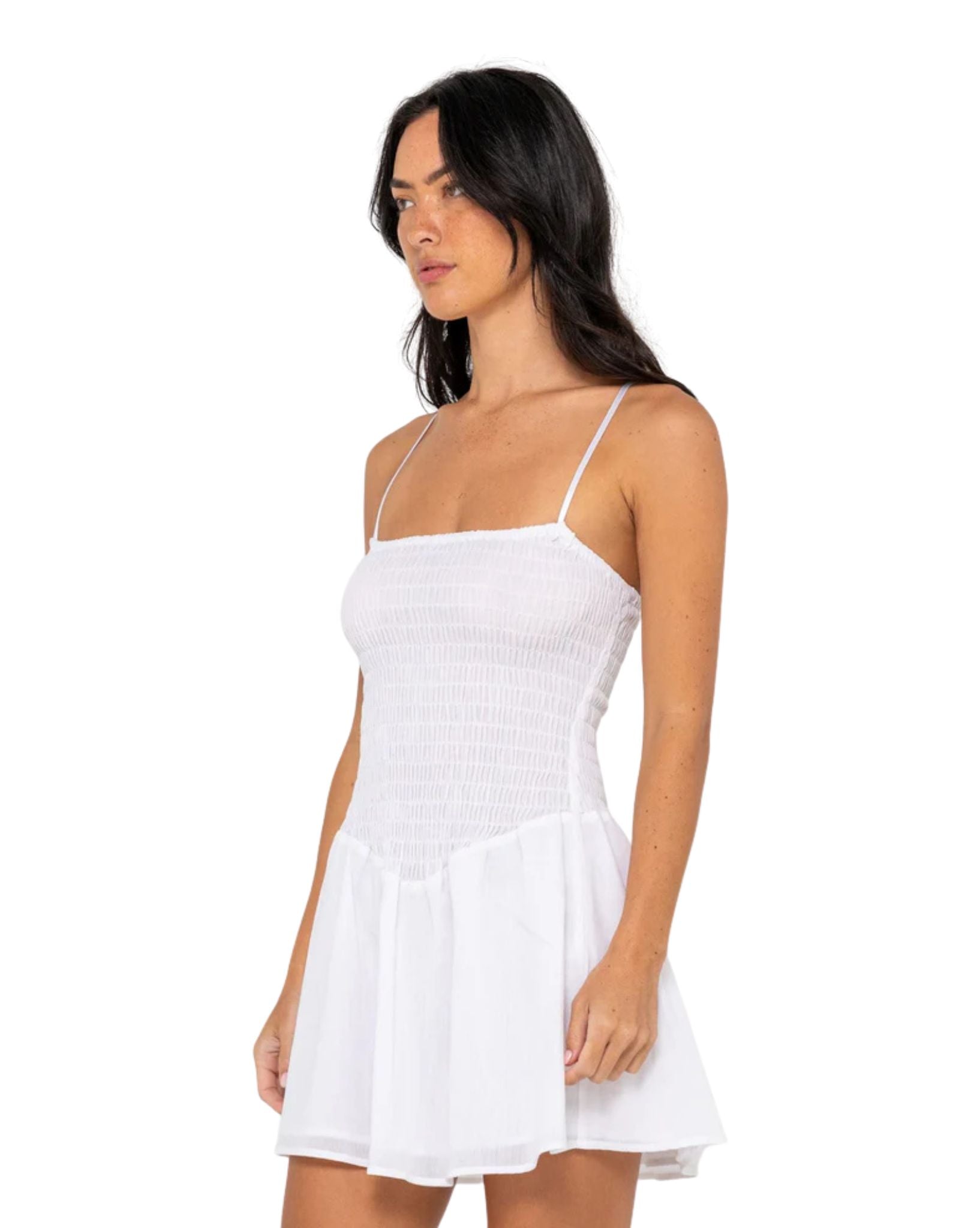 Rusty Mimi Smocked Mini Dress