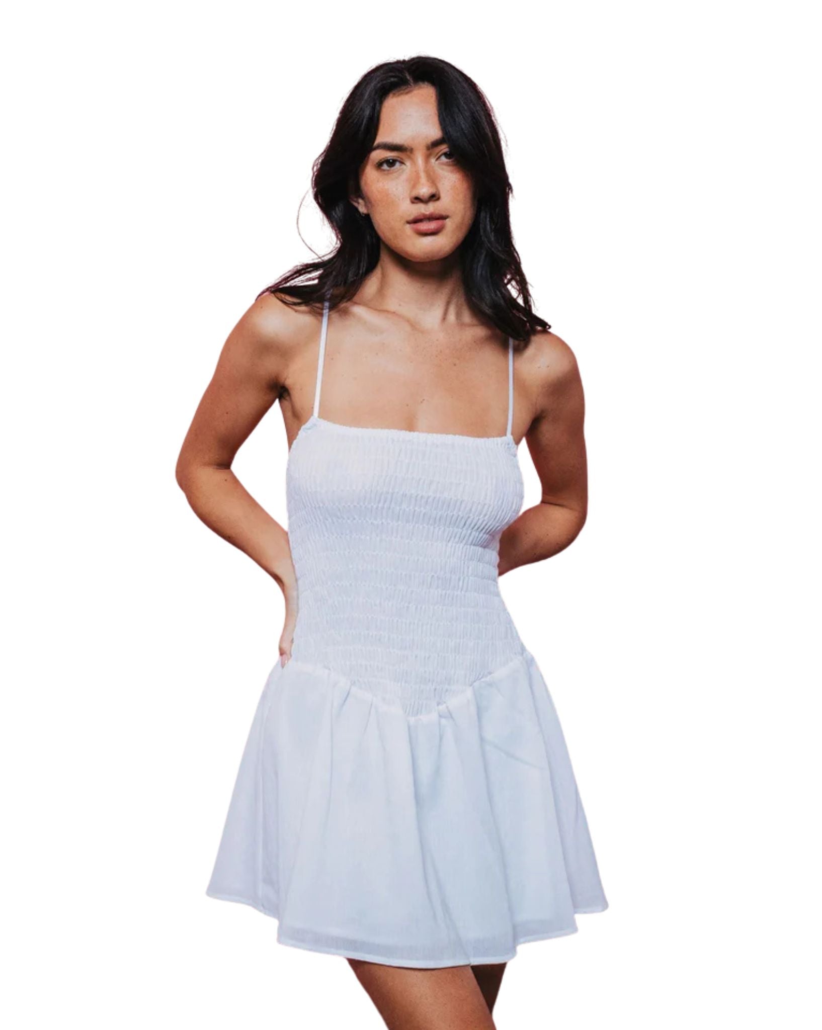 Rusty Mimi Smocked Mini Dress