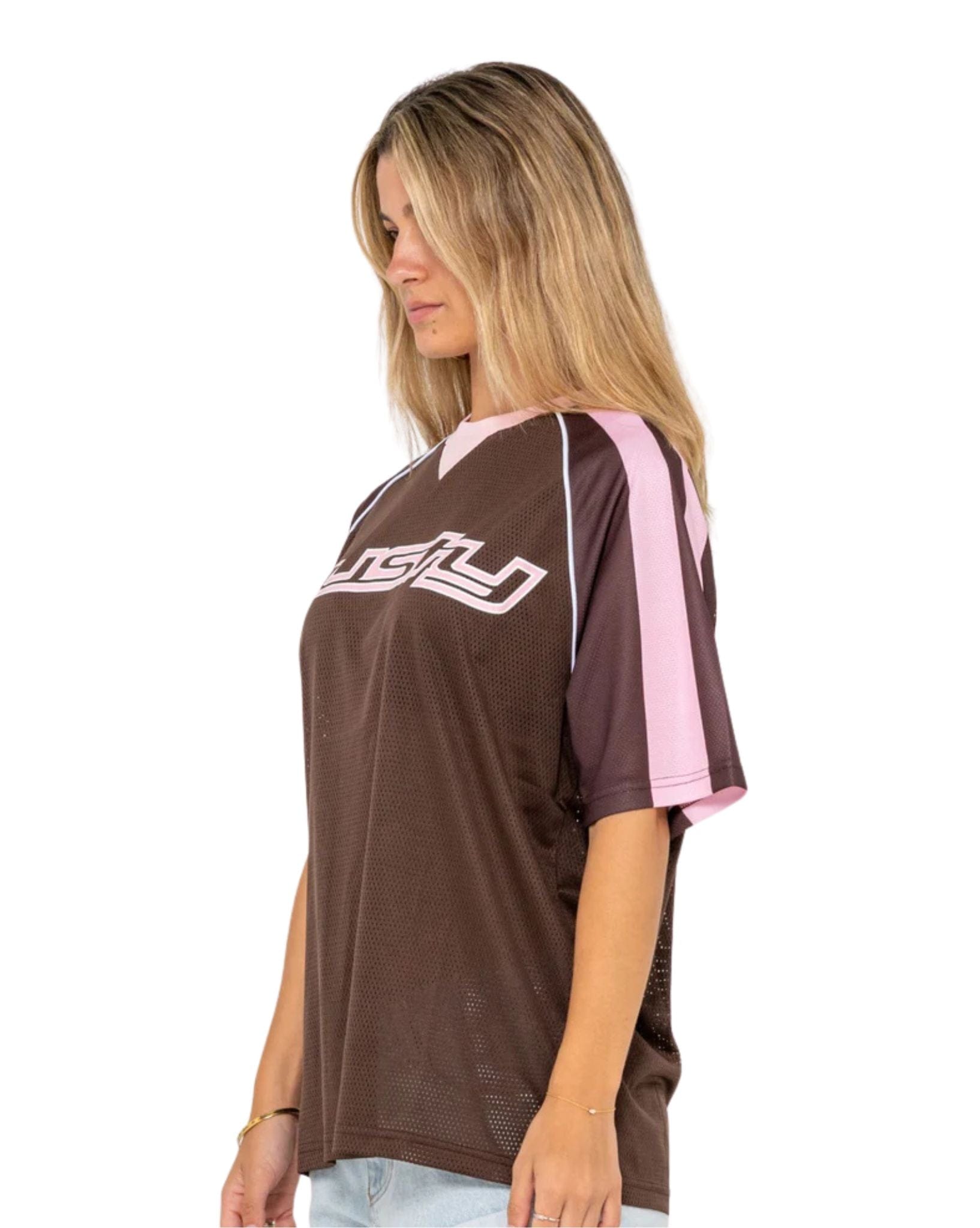Rusty Naples Contrast Oversize Sports Jersey
