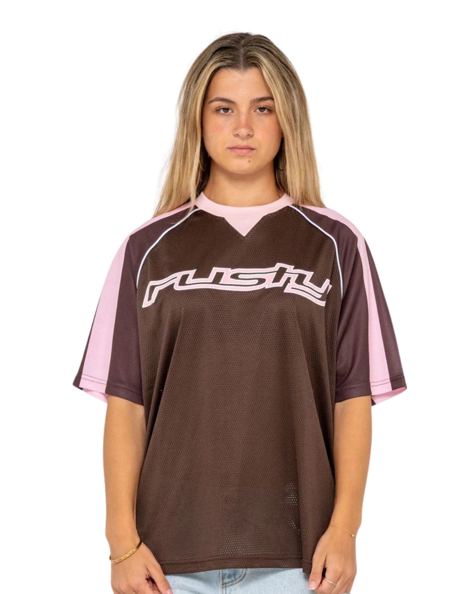 Rusty Naples Contrast Oversize Sports Jersey