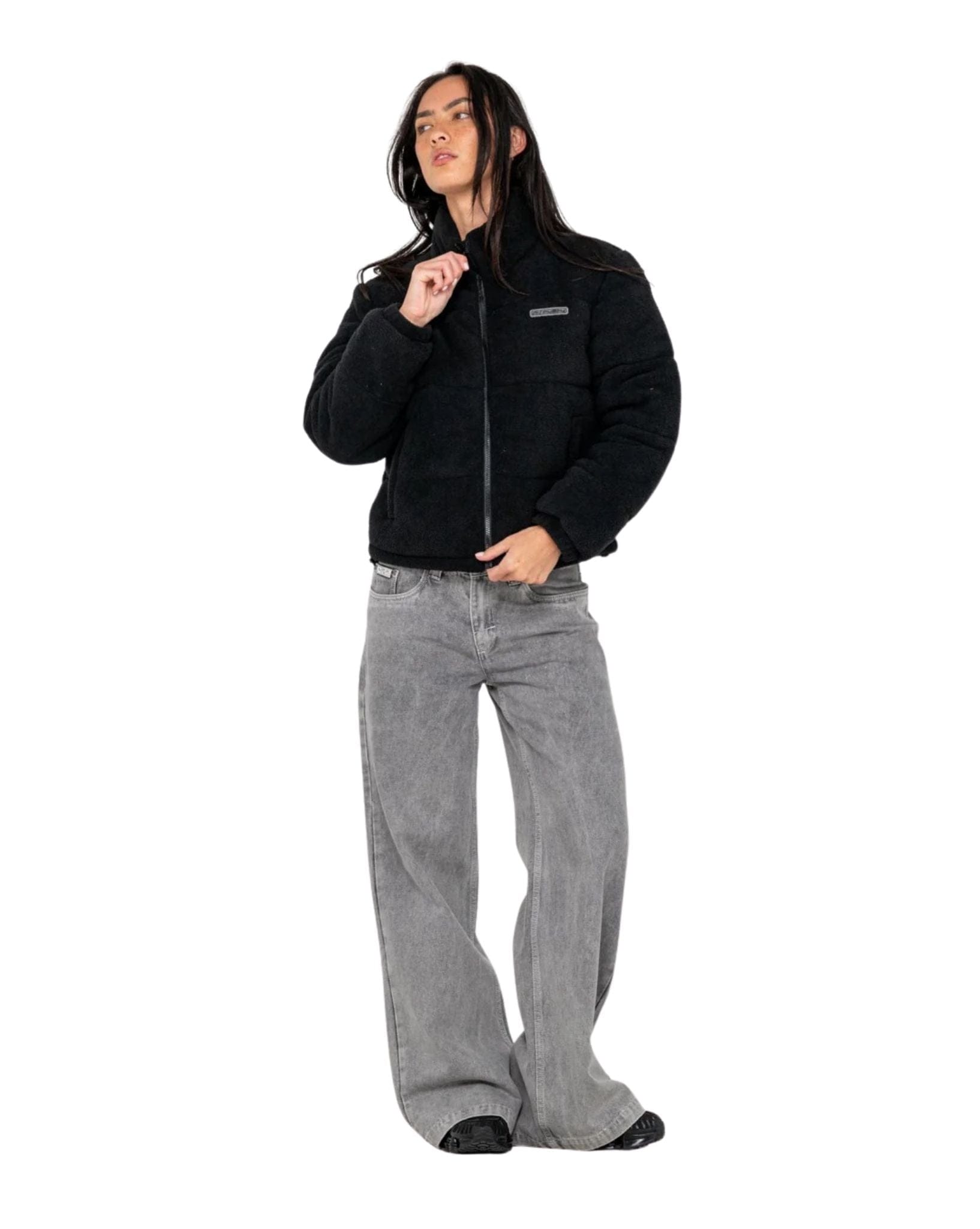 Rusty On And On Polar Fleece Puffer Jacket