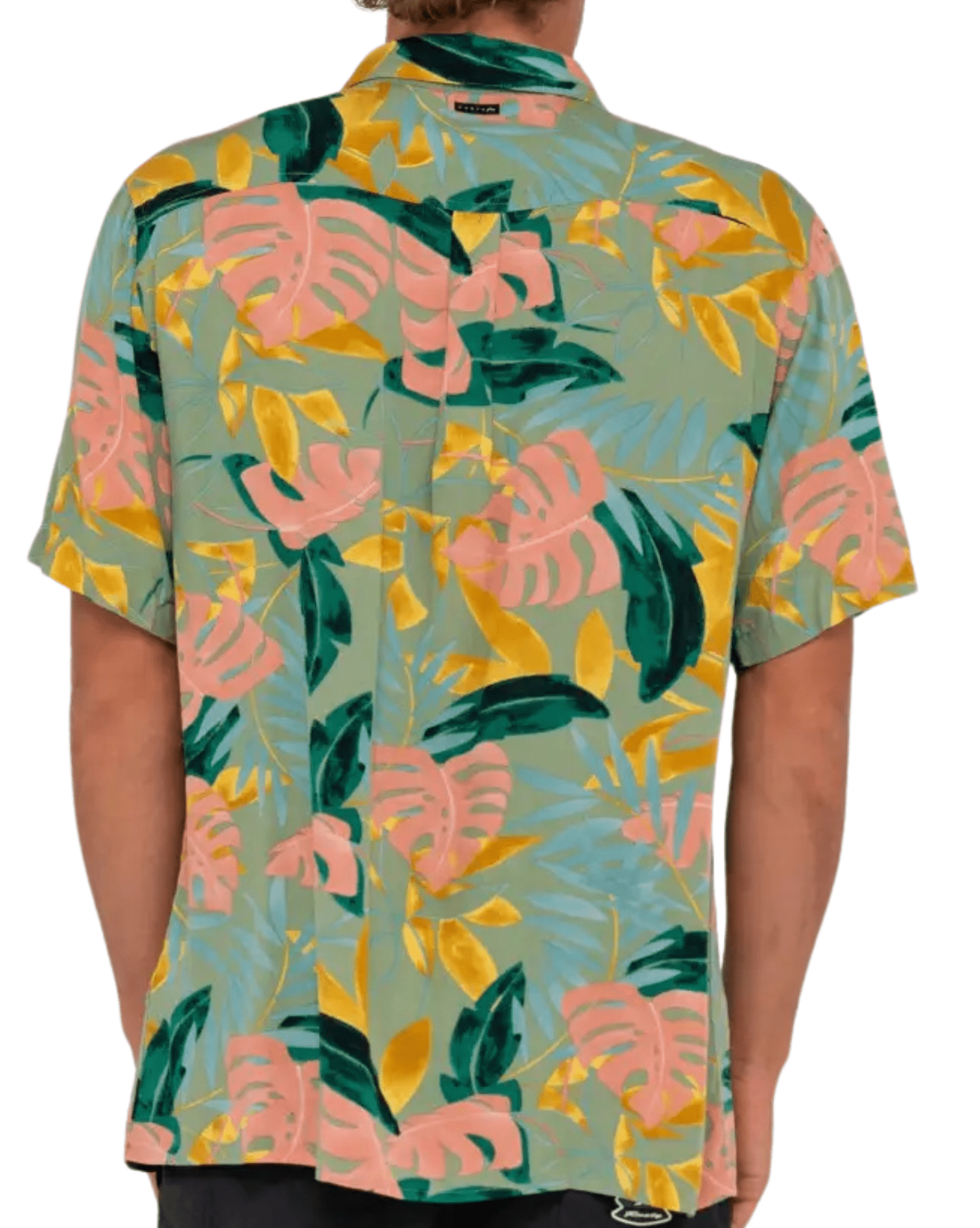 Rusty Pastel Paradise Short Sleeve Shirt Boys - Army Green