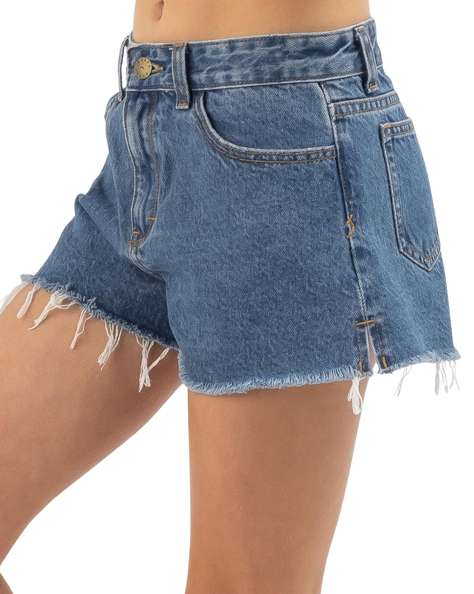 Rusty Penny Kick Flare Denim Short Girls