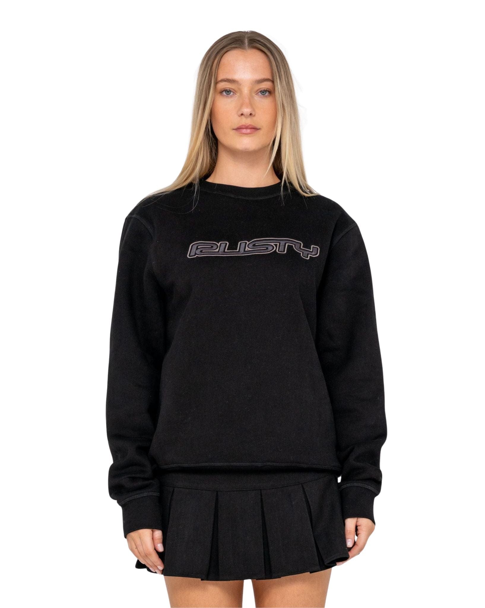 Rusty R Essential Oversized Crew Fleece
