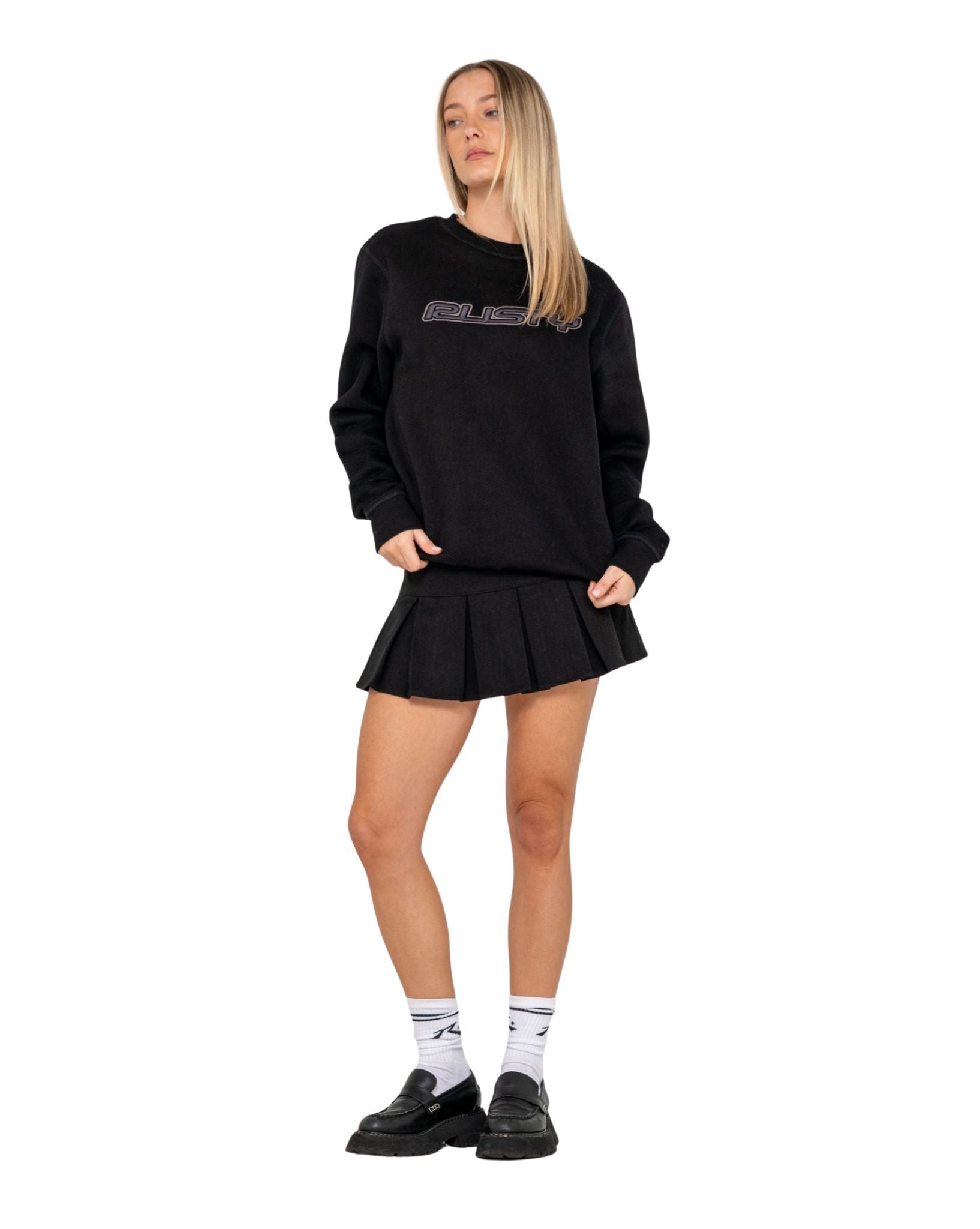 Rusty R Essential Oversized Crew Fleece