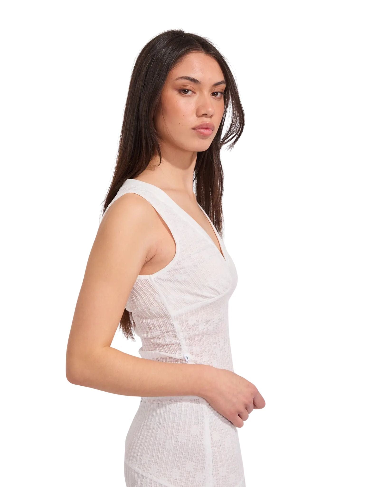 Rusty Roma Low V Lace Top