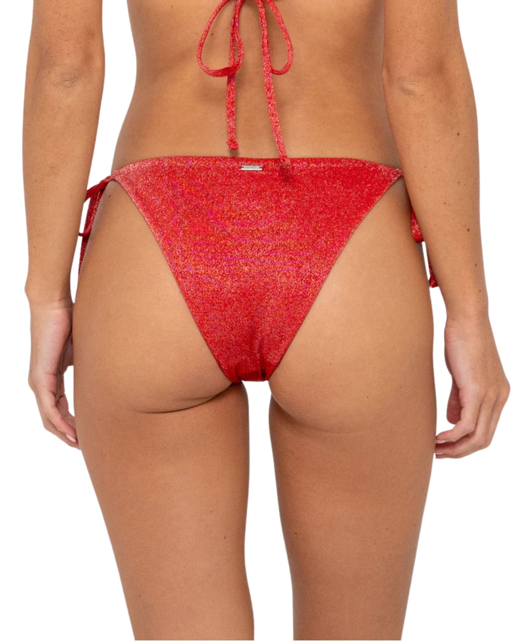 Rusty Shimmy Midi Side Ties Bikini Bottom