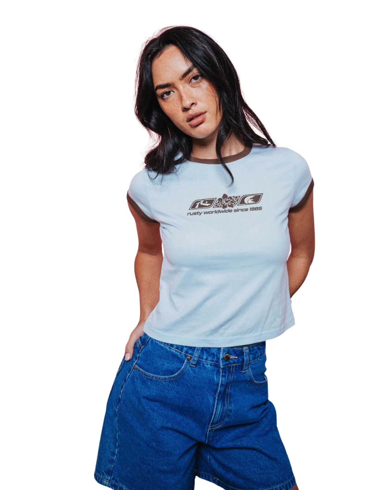 Rusty Snapper Contrast Ringer Mini Tee