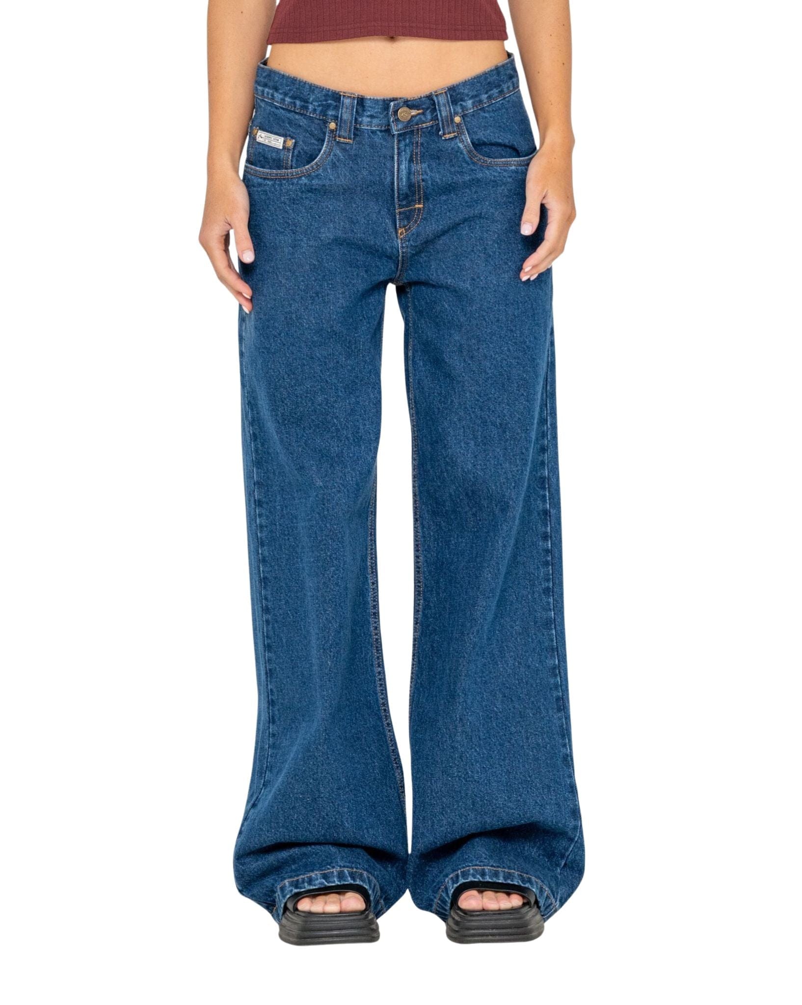 Rusty Wendy Wide Low Rise Denim Jean