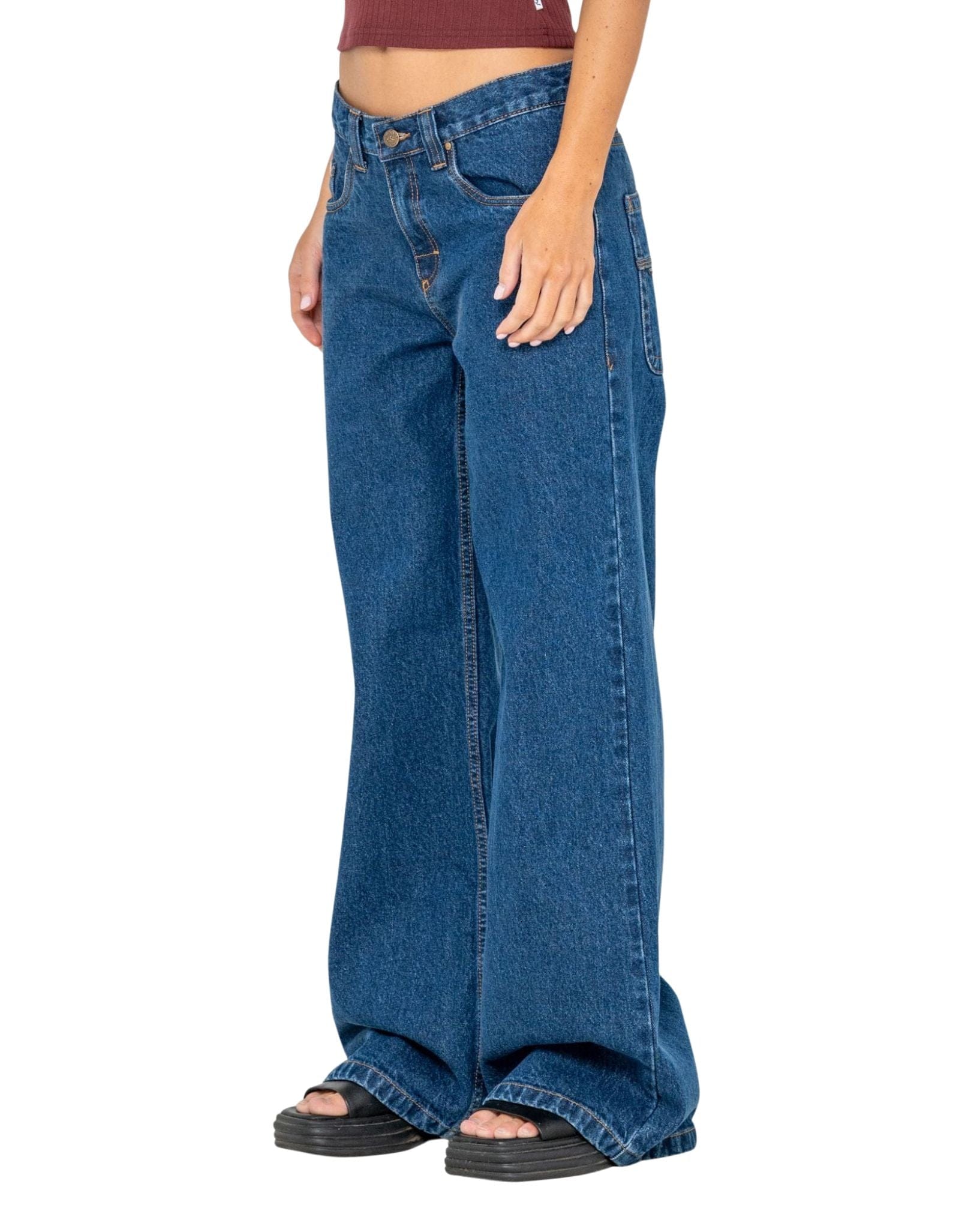 Rusty Wendy Wide Low Rise Denim Jean