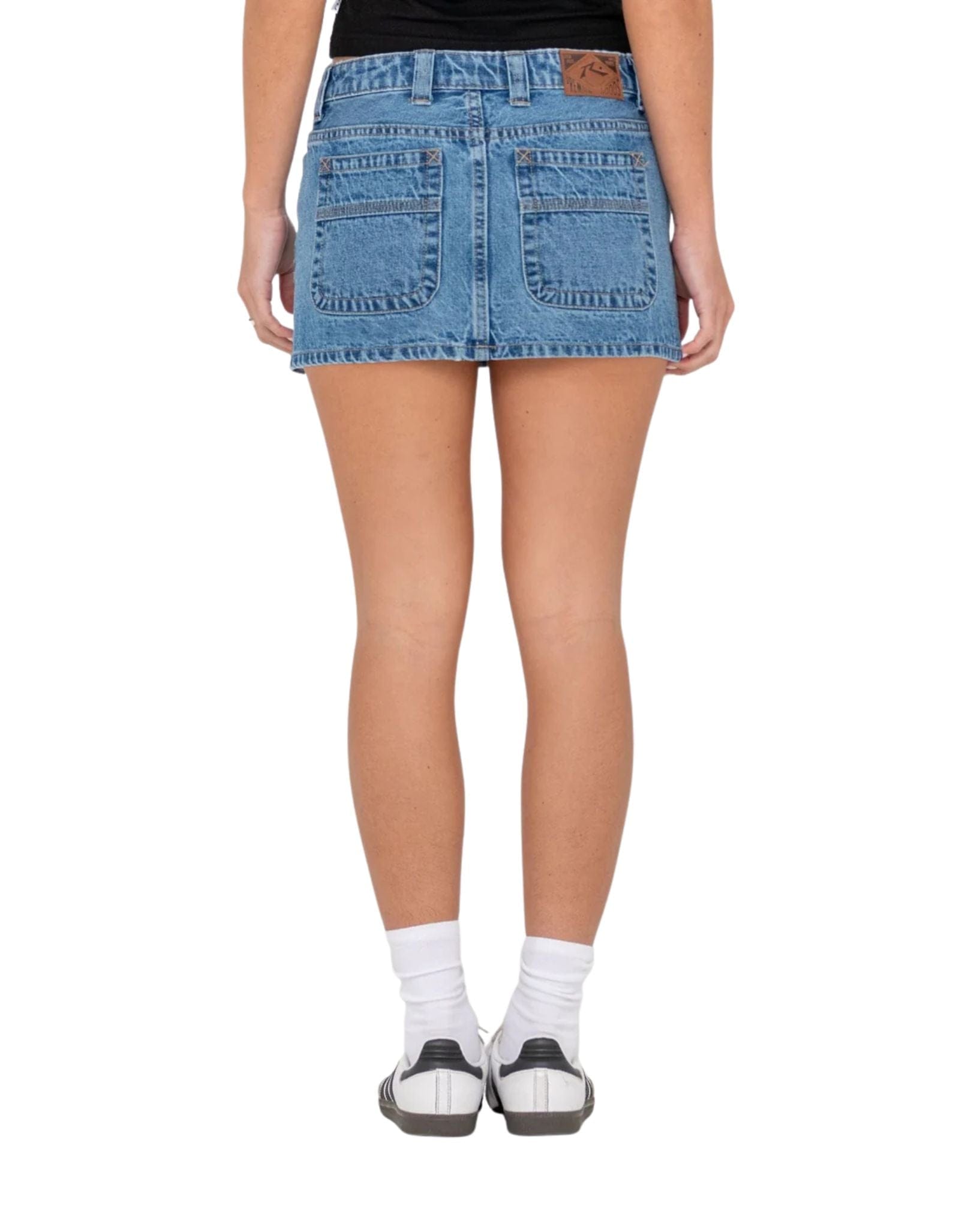 Rusty Womens Mavericks Low Rise Denim Mini Skirt