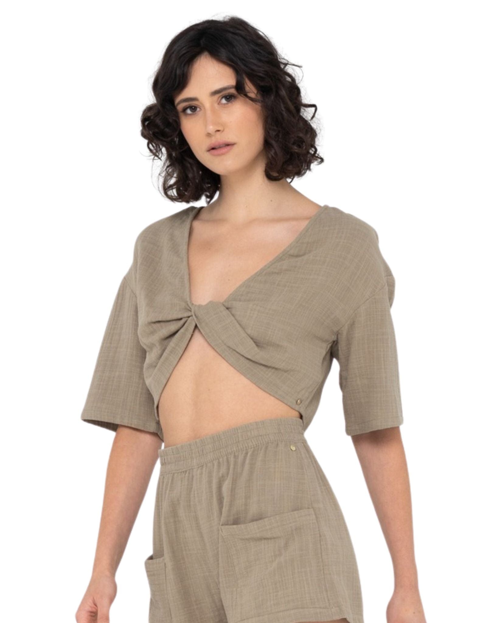 Rusty Womens Somewhere Twisted Reversible Top