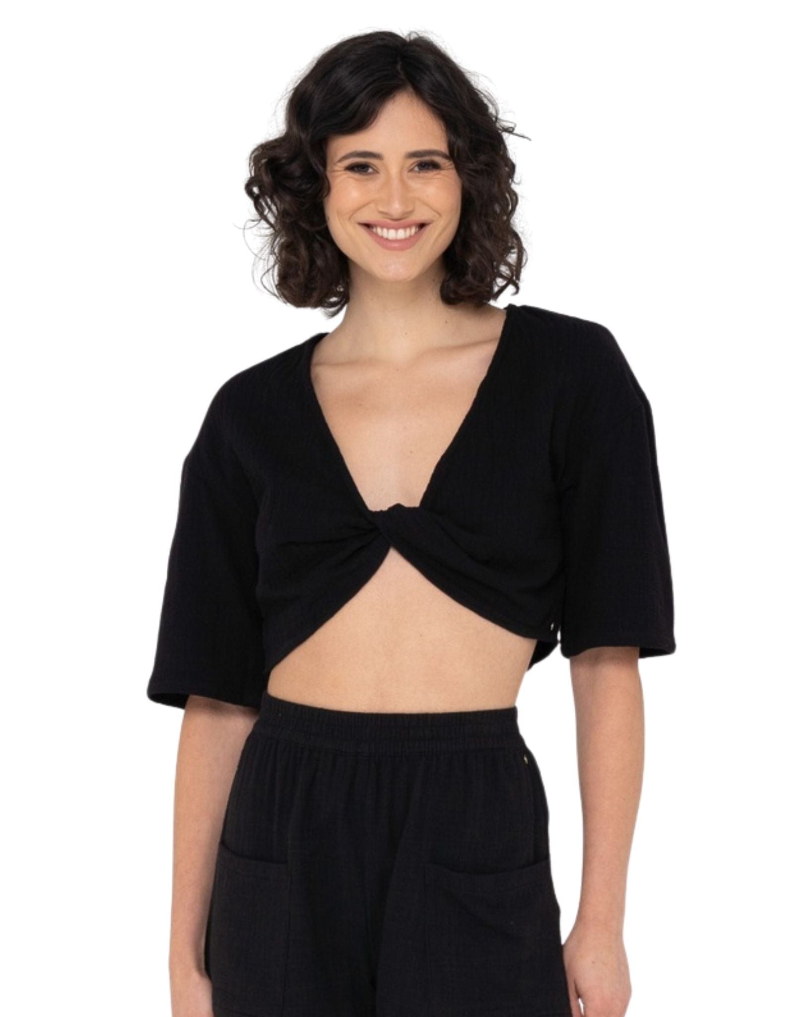 Rusty Womens Somewhere Twisted Reversible Top