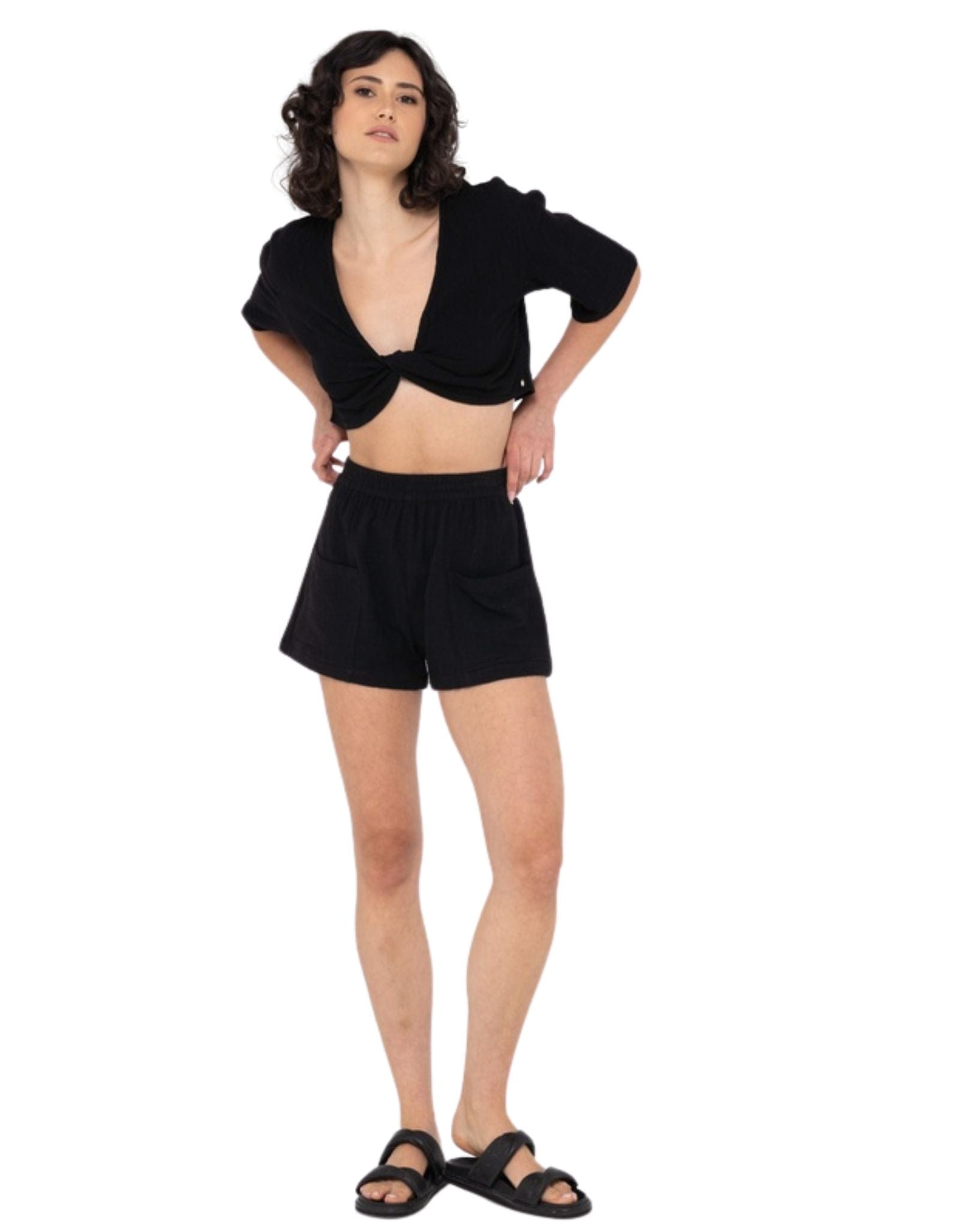 Rusty Womens Somewhere Twisted Reversible Top