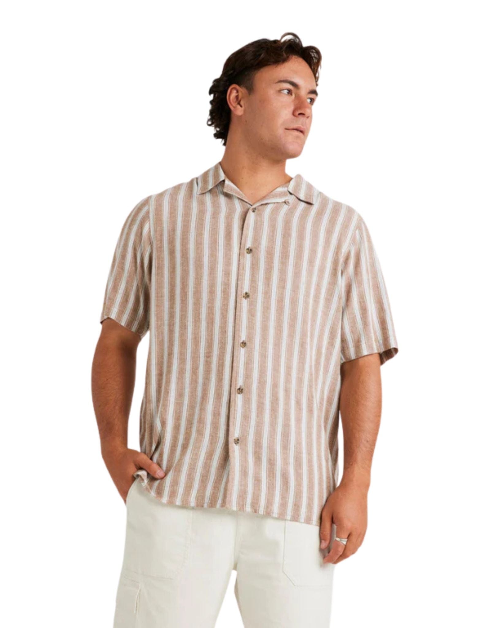 RVCA Beat Stripe Vintage Ss