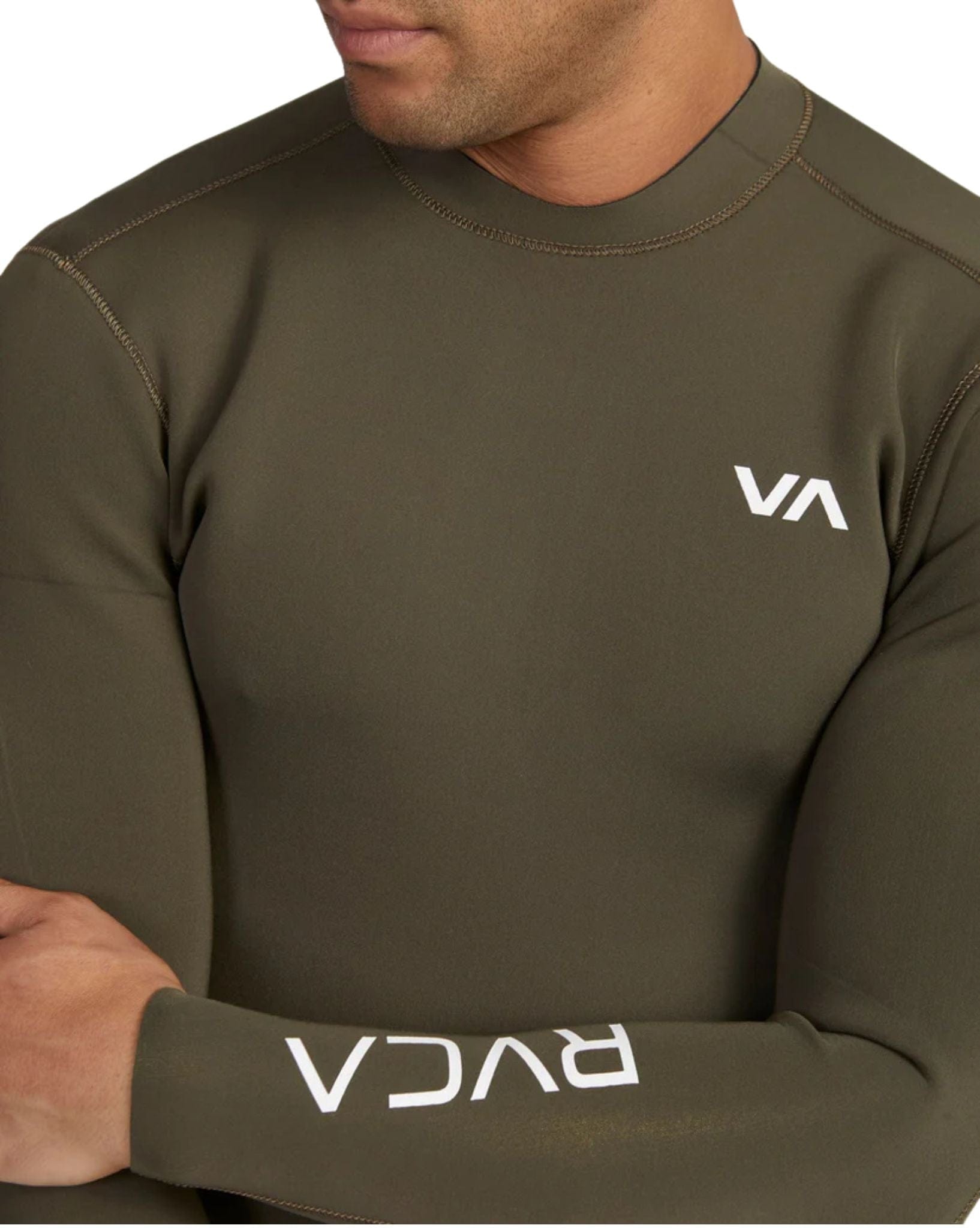 RVCA Mens Balance Back Zip Surf Top