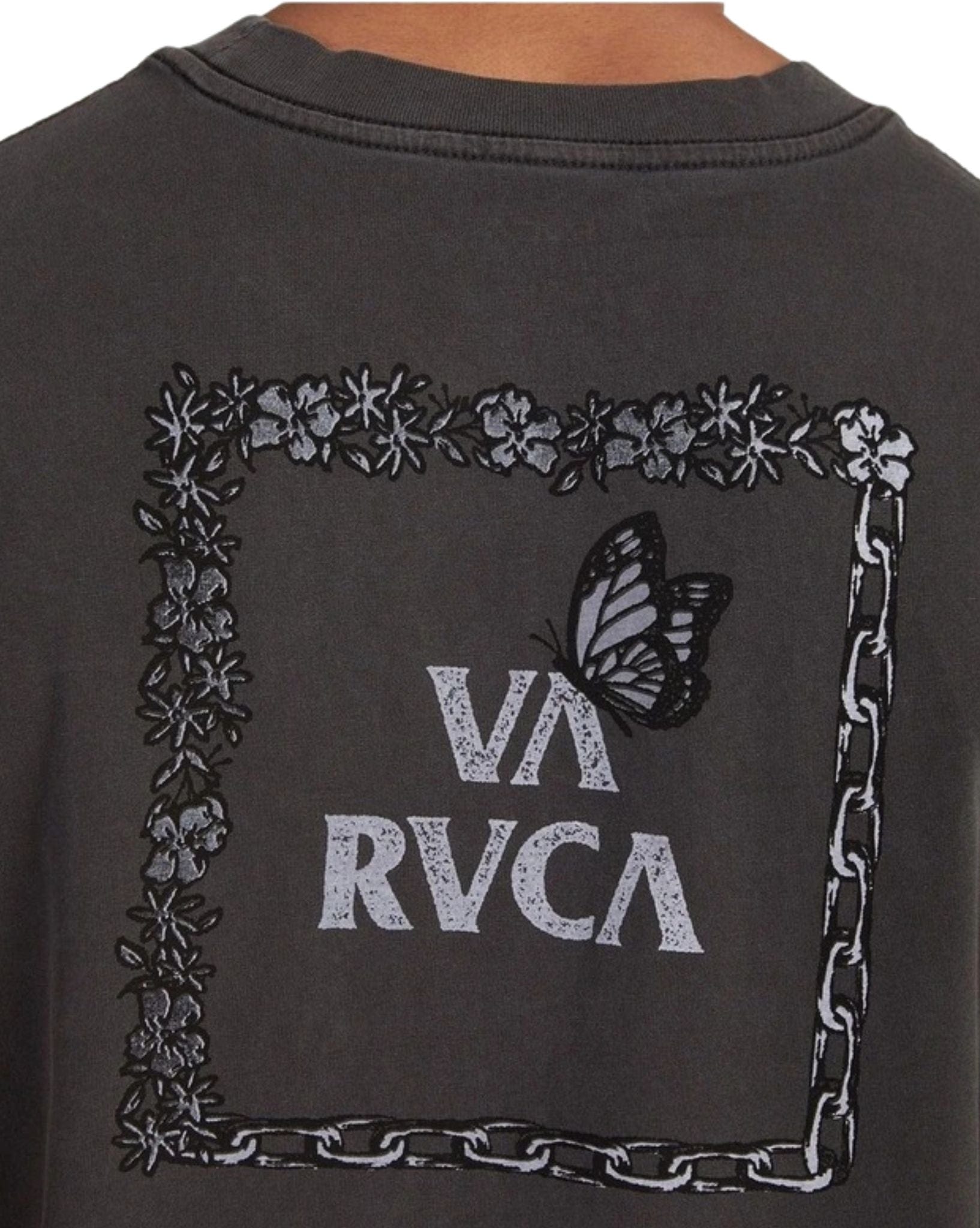 RVCA Mens Break Away Muscle - Washed Black