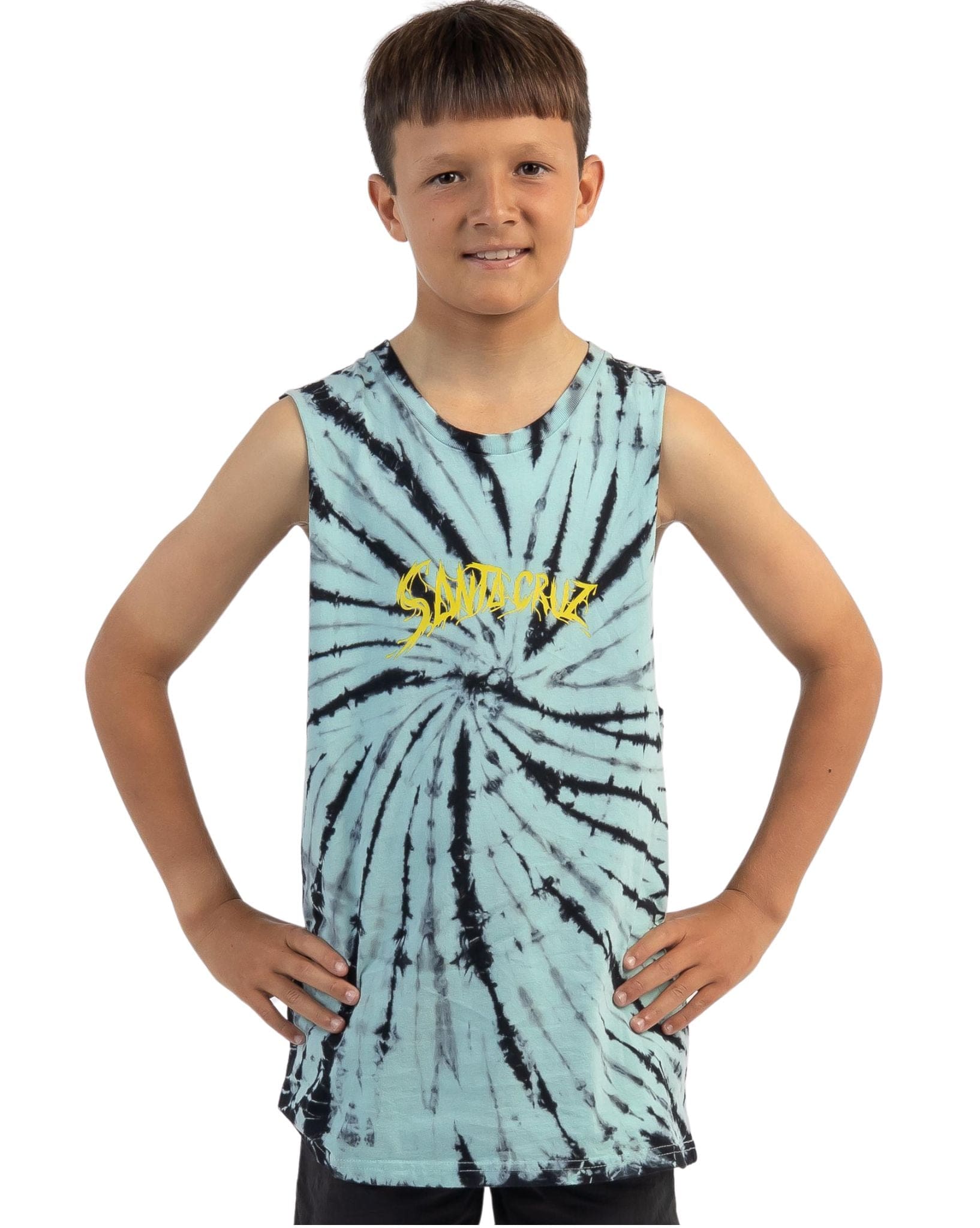 Santa Cruz Boys Bone Slasher Tie Dye Muscle