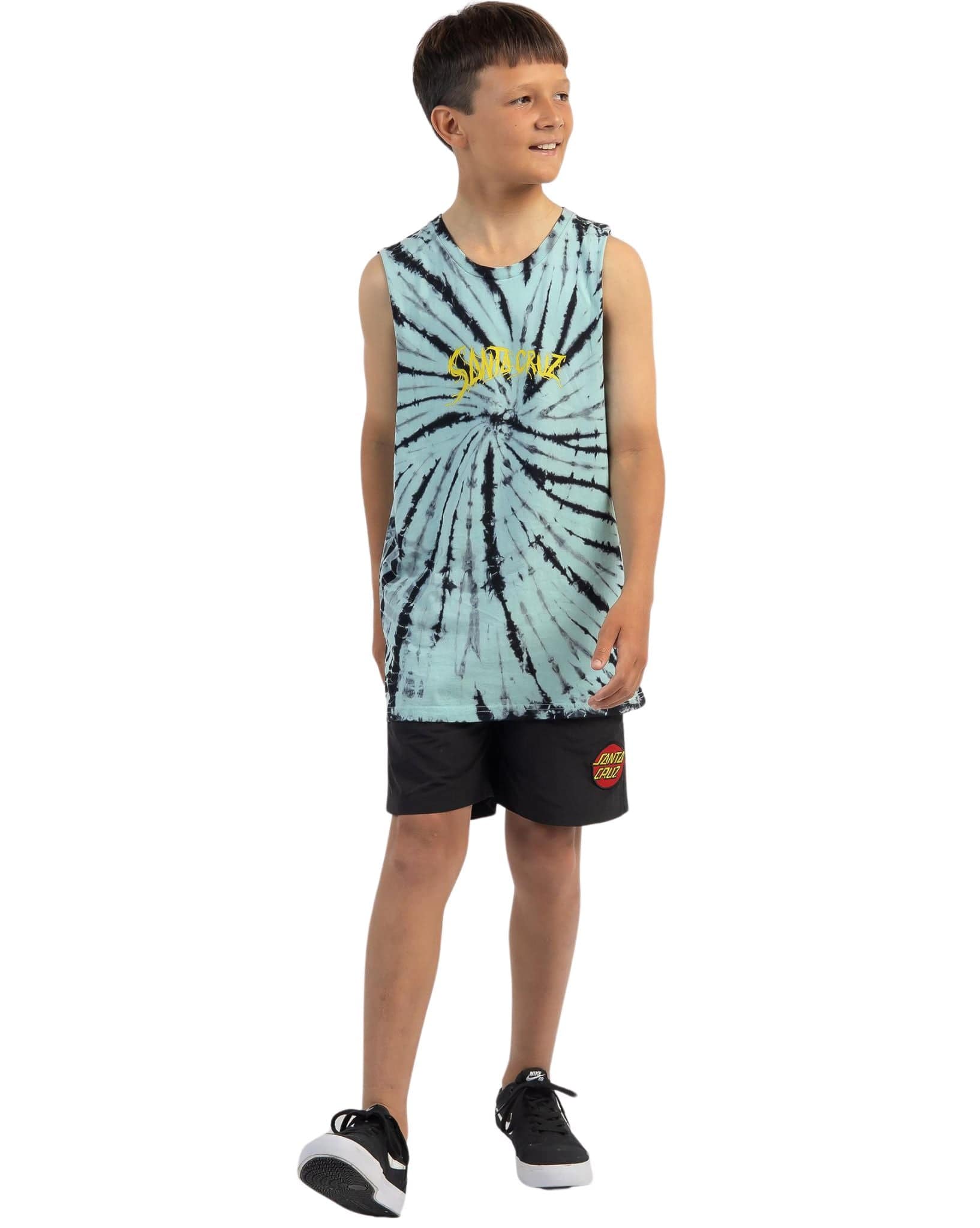 Santa Cruz Boys Bone Slasher Tie Dye Muscle