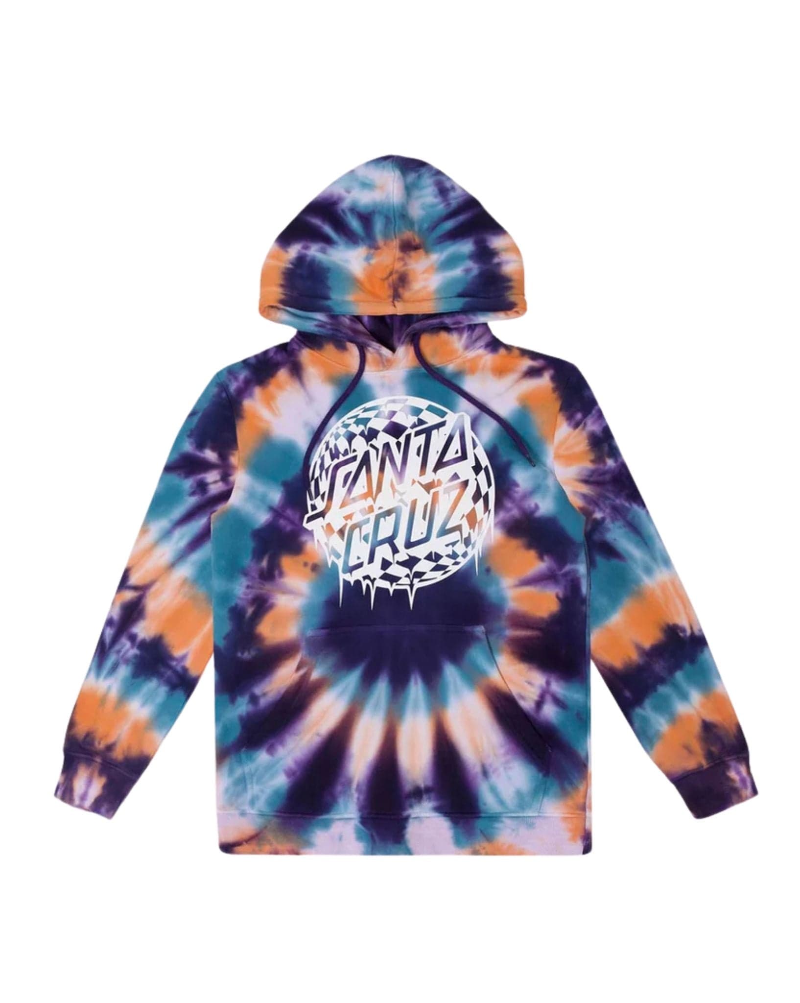 Santa Cruz Boys Check Waste Dot Mono Front Hoodie