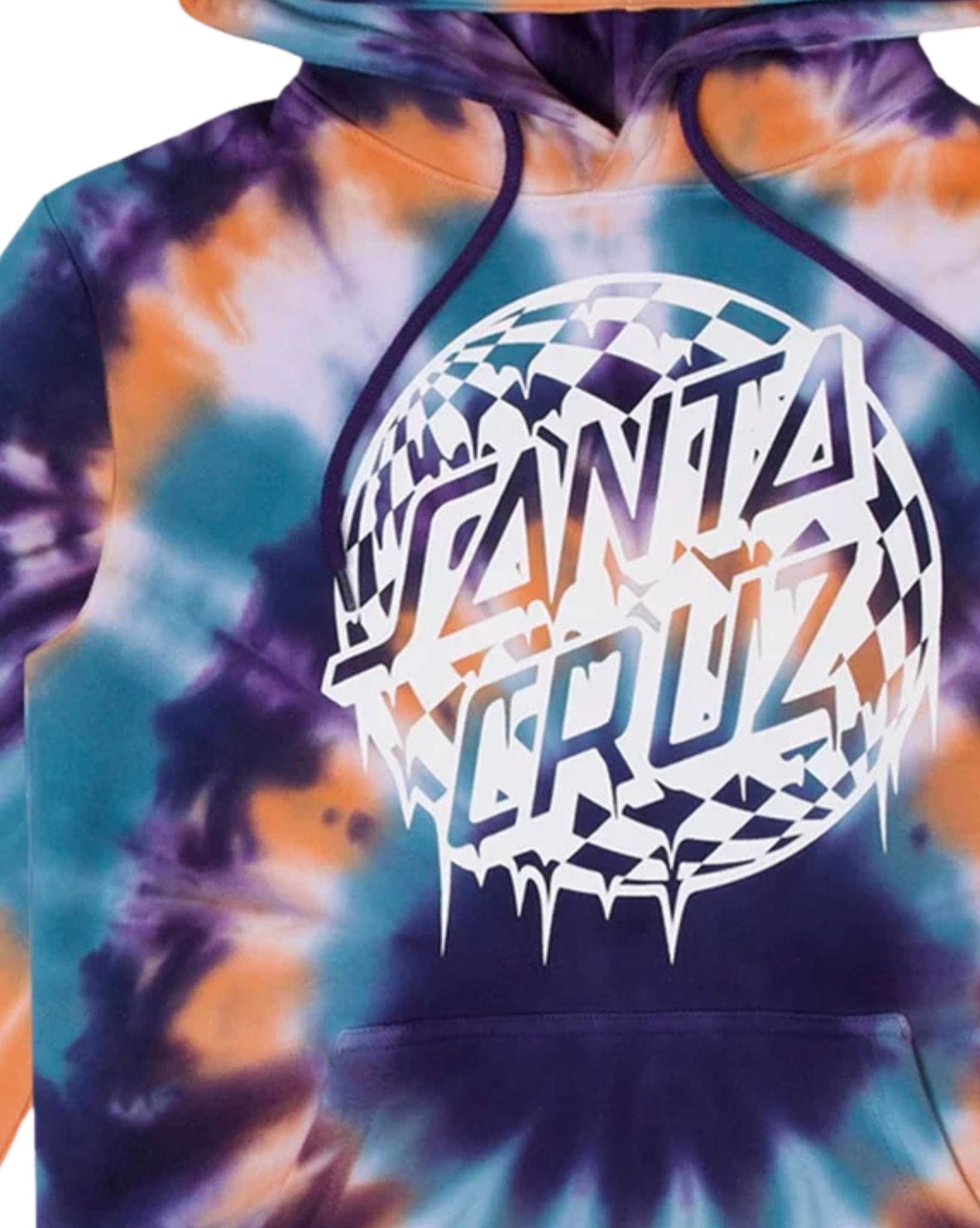 Santa Cruz Boys Check Waste Dot Mono Front Hoodie