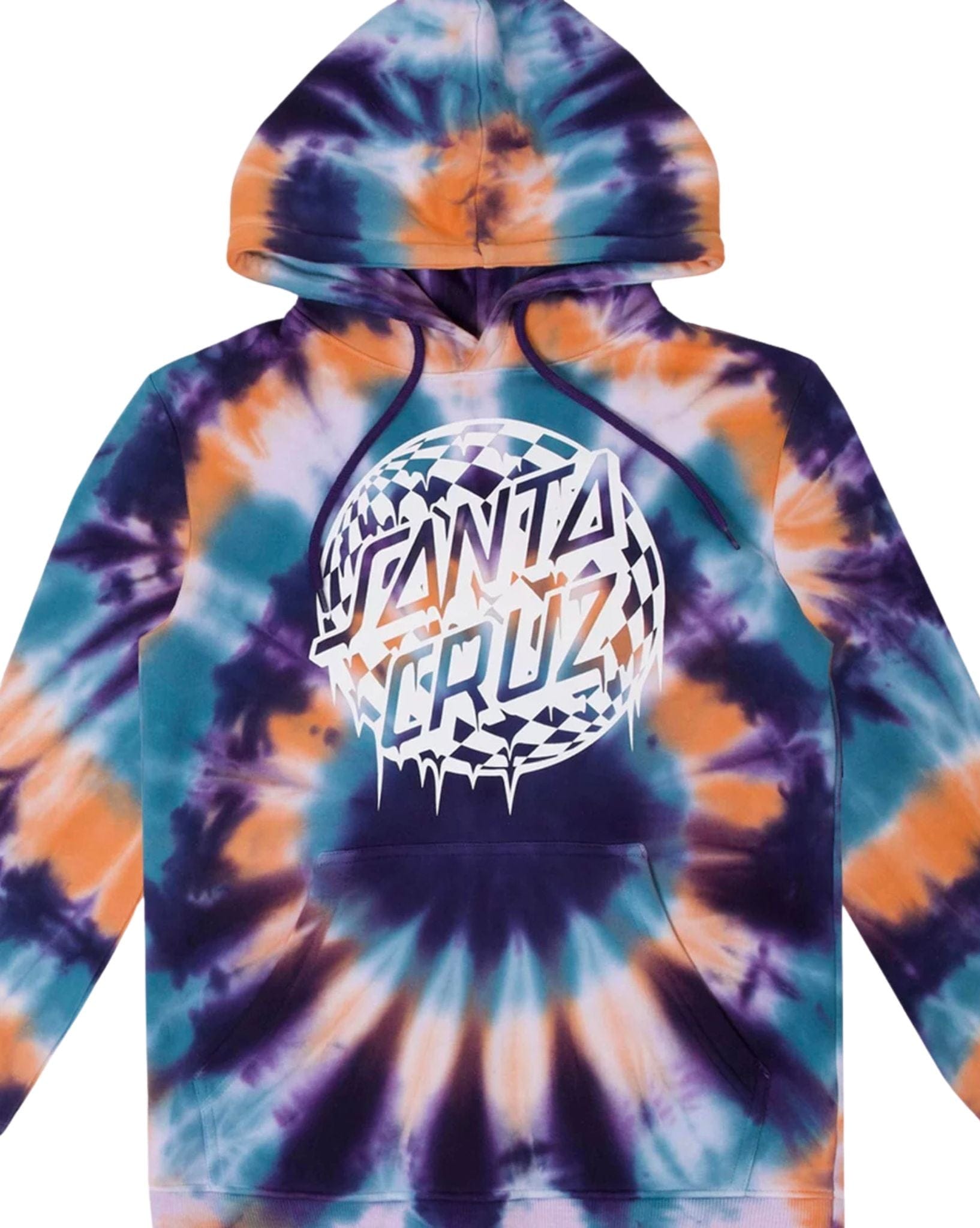 Santa Cruz Boys Check Waste Dot Mono Front Hoodie
