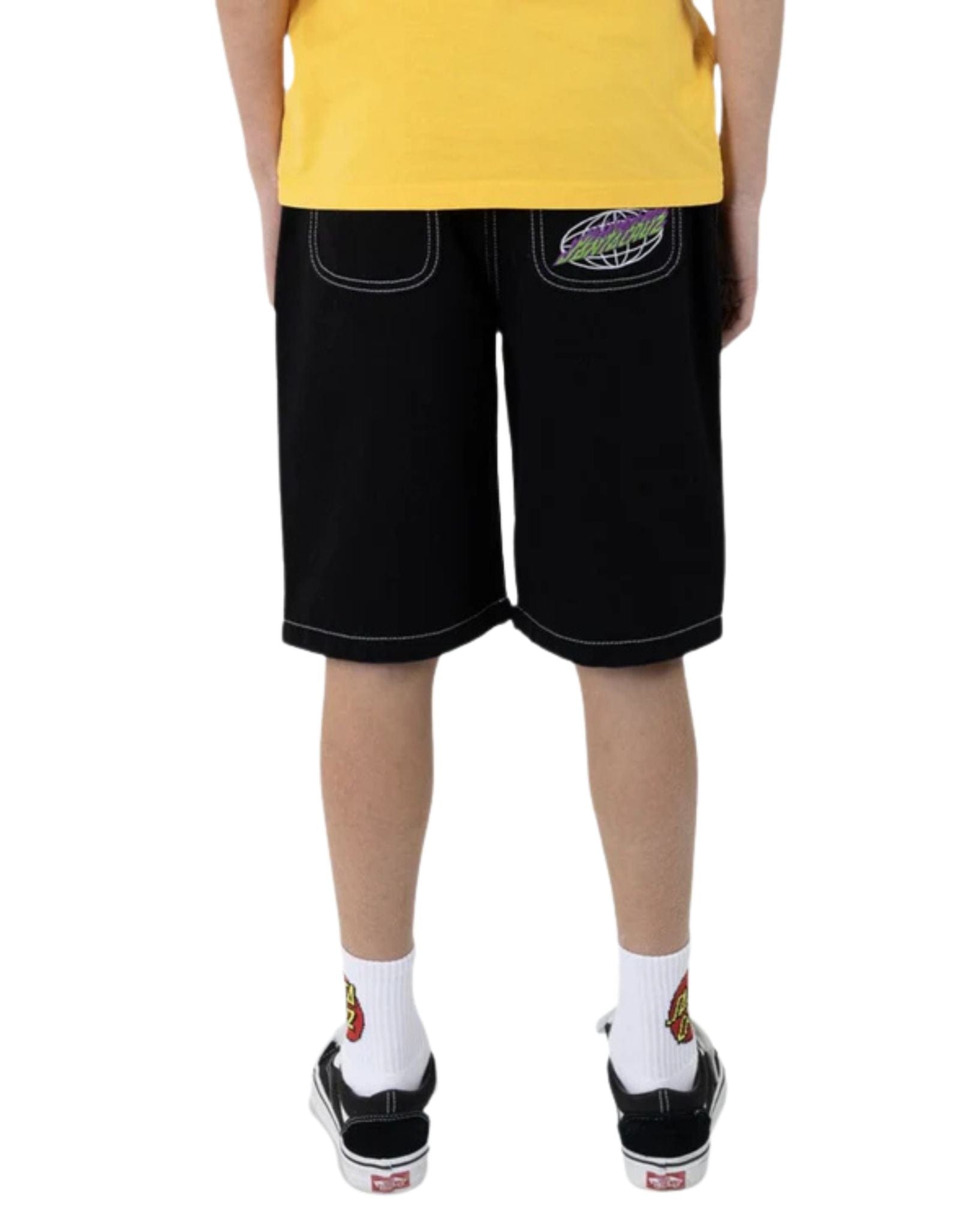 Santa Cruz Boys Global Flame Strip Short