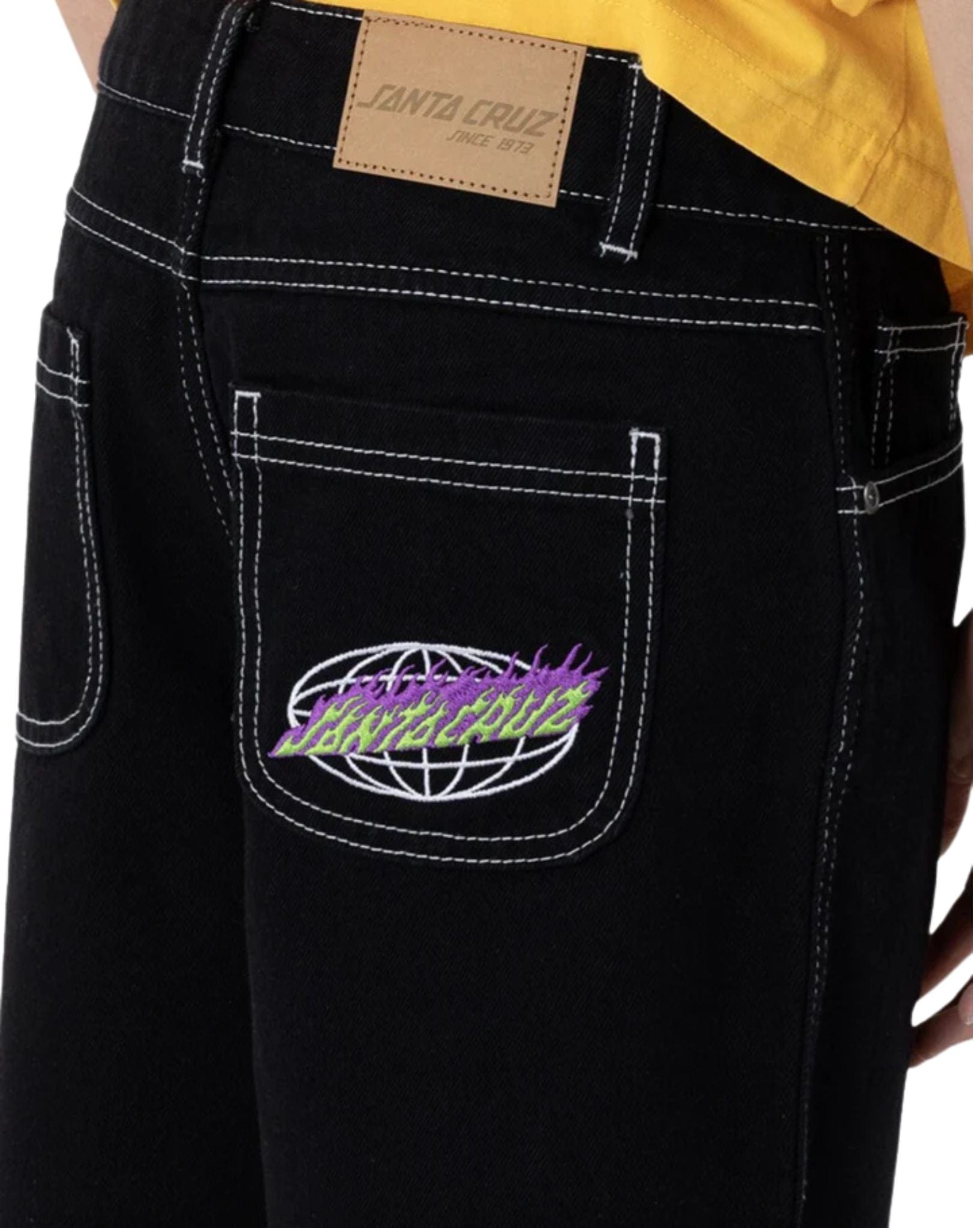 Santa Cruz Boys Global Flame Strip Short