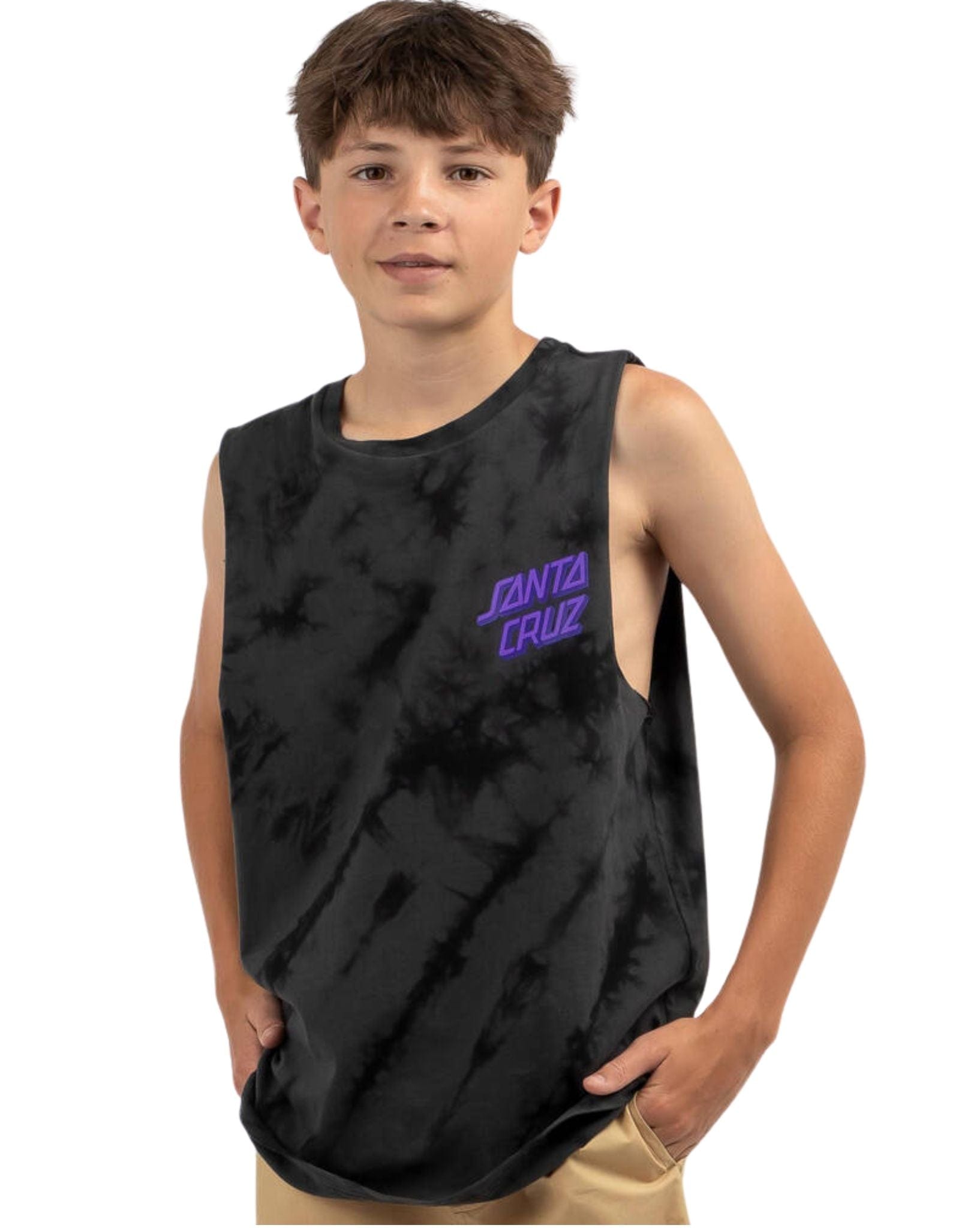 Santa Cruz Boys Inferno Stacked Strip Dot Muscle