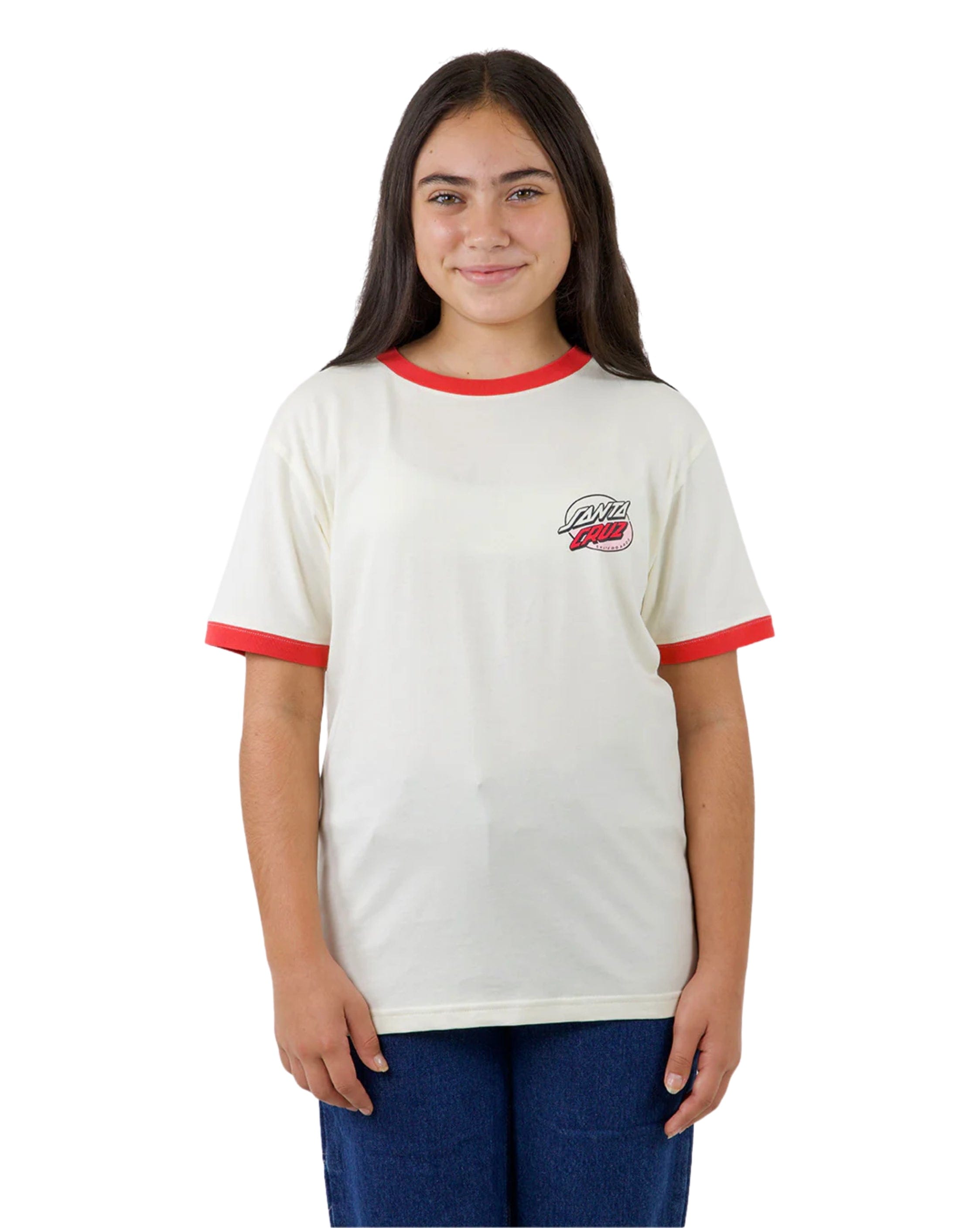 Santa Cruz Mushroom Wave Dot Splice Santa Cruz Girls Oversized T-Shirt