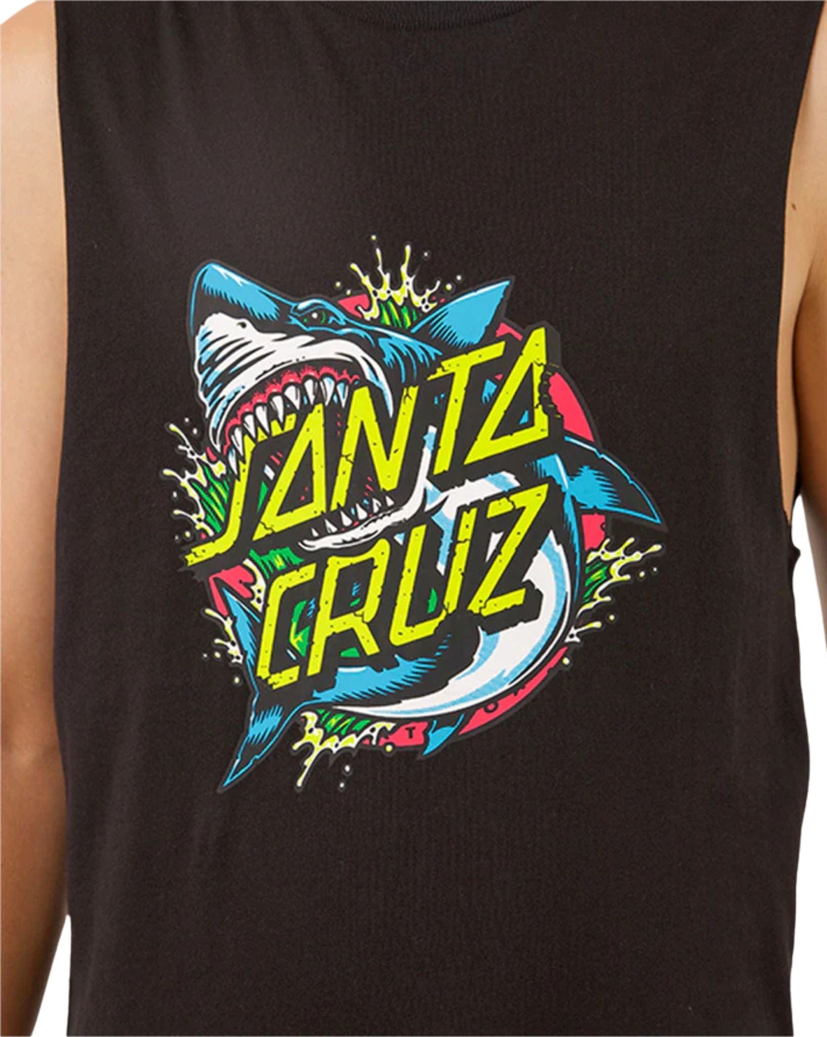 Santa Cruz Shark Dot Front Muscle T-Shirt