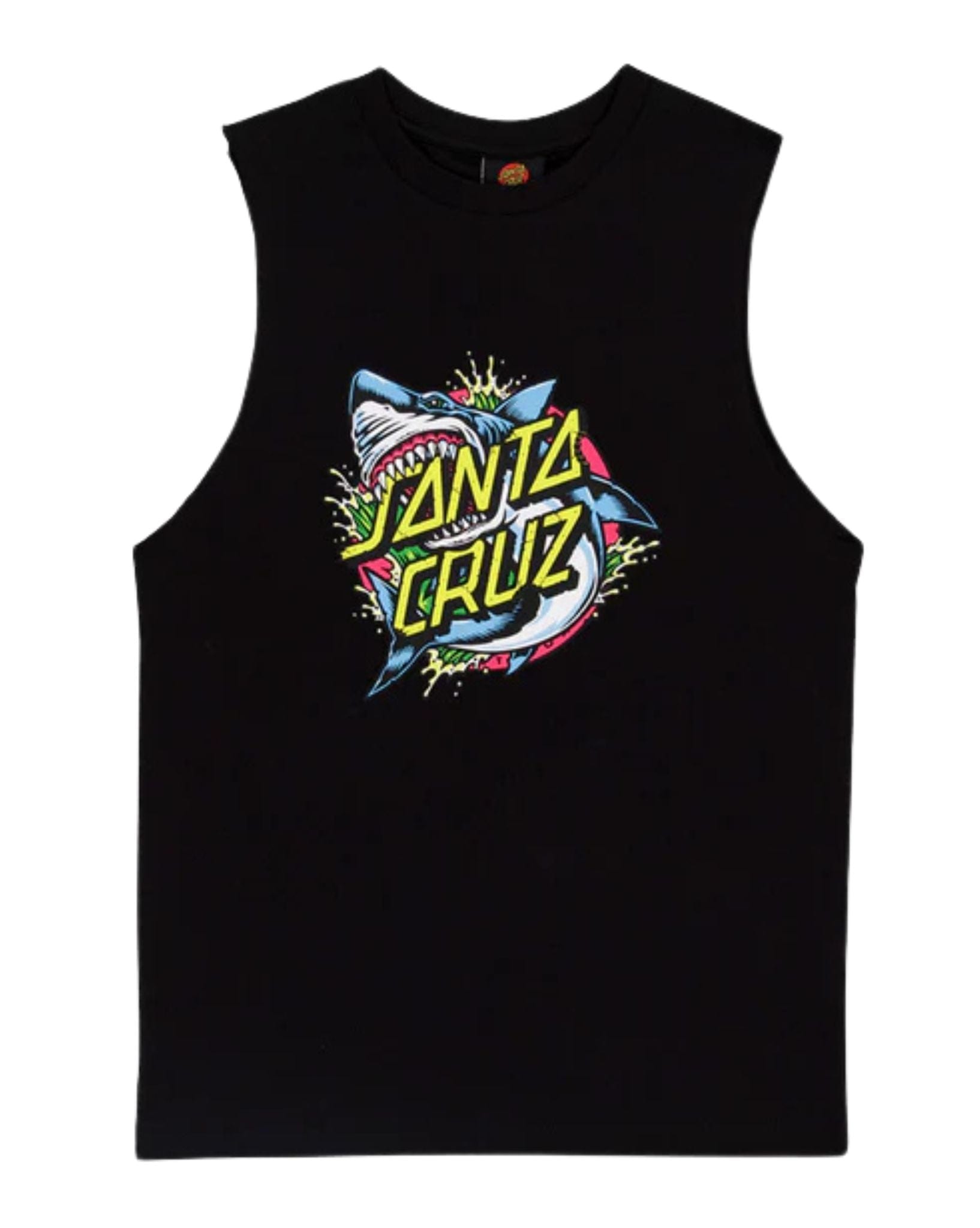 Santa Cruz Shark Dot Front Muscle T-Shirt