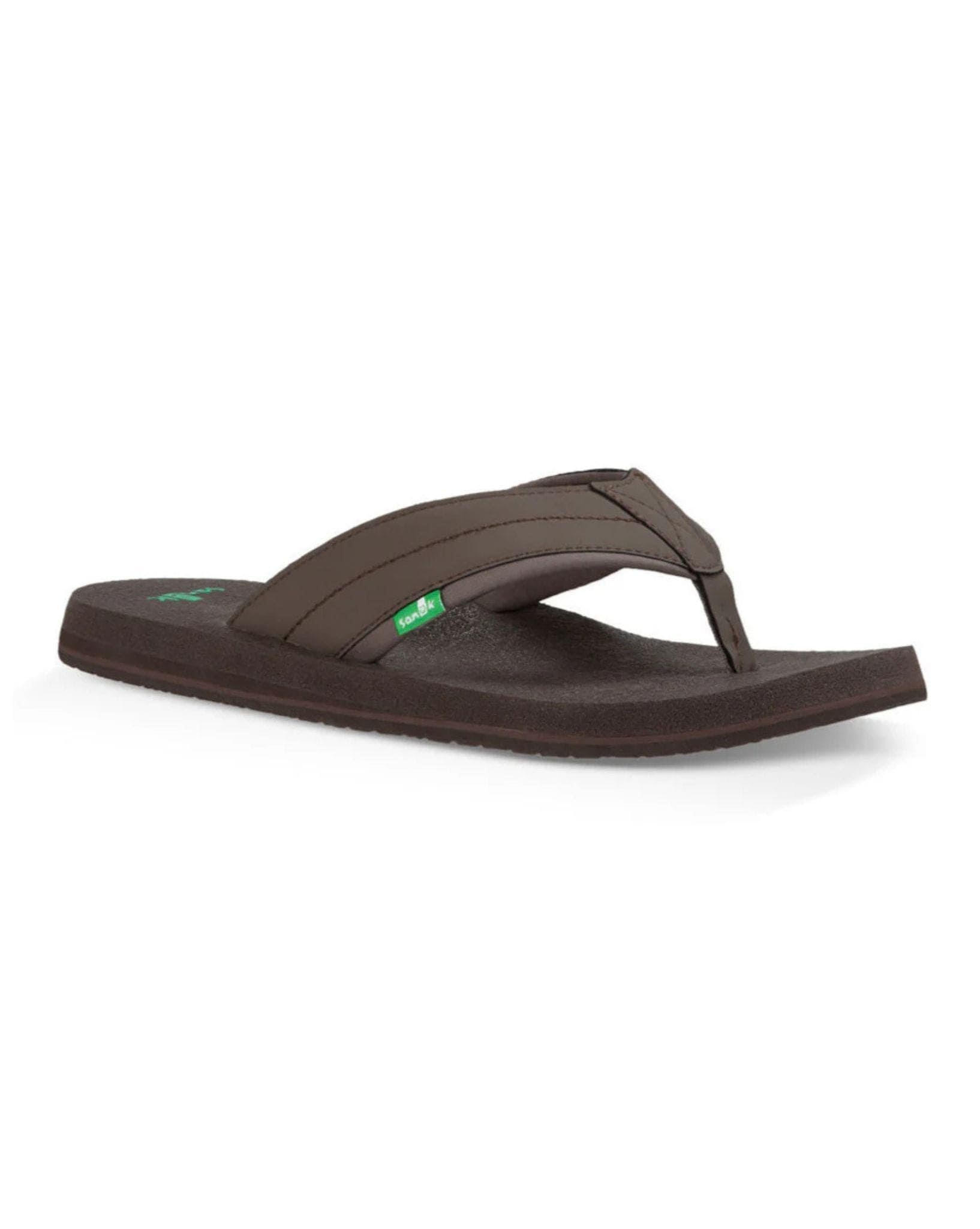 Sanuk Mens Thongs Beer Cozy 2 - Dark Brown