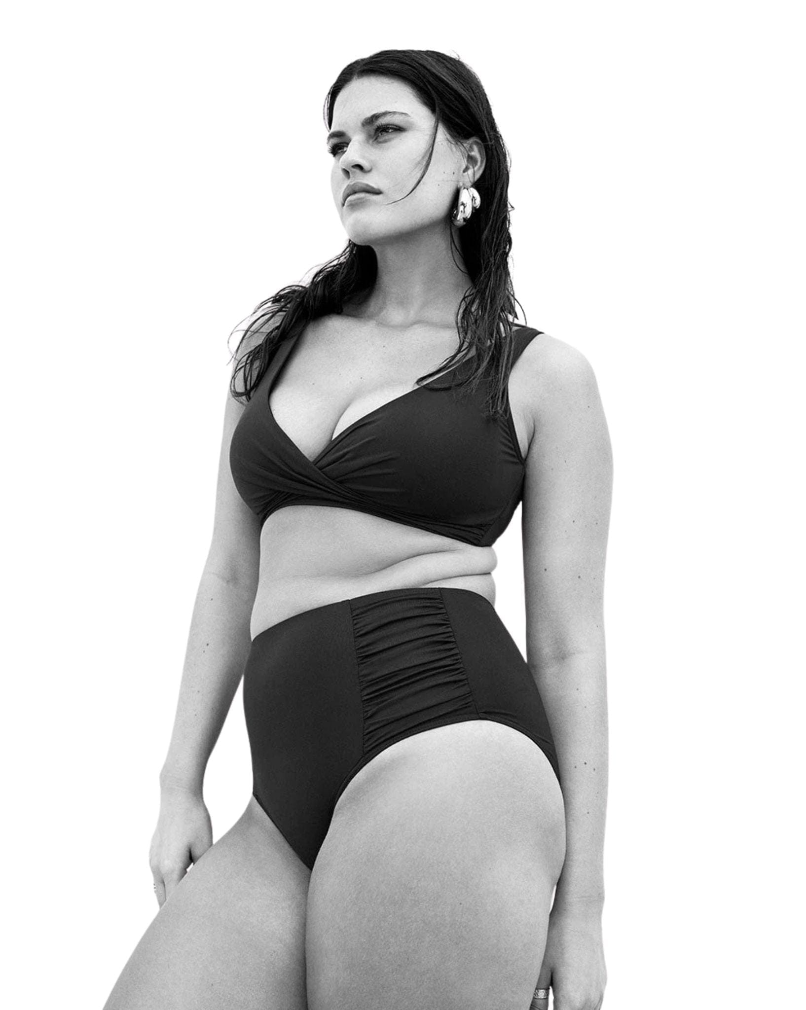 Sea Level Essentials Cross Front Multifit Bra Top