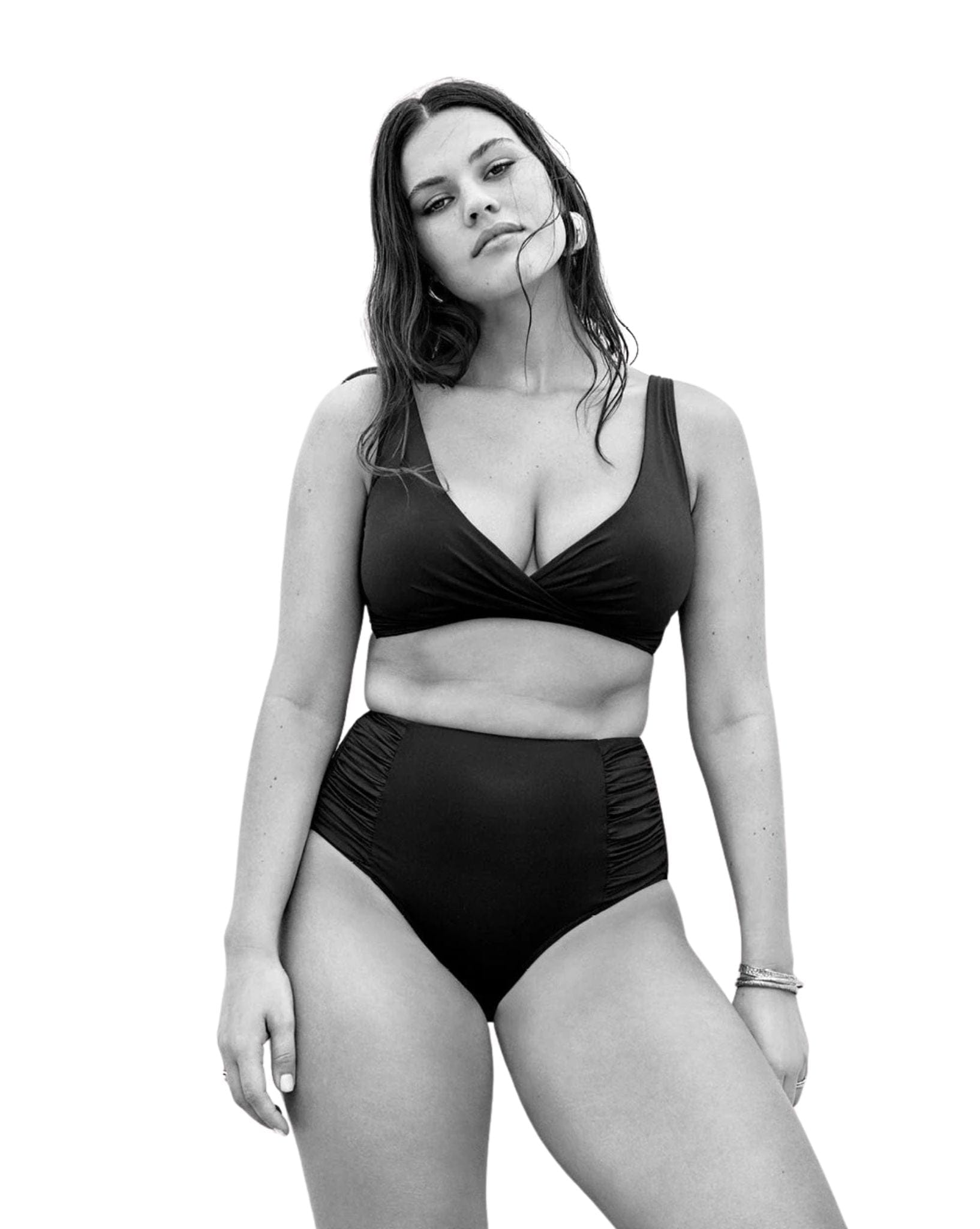 Sea Level Essentials Cross Front Multifit Bra Top