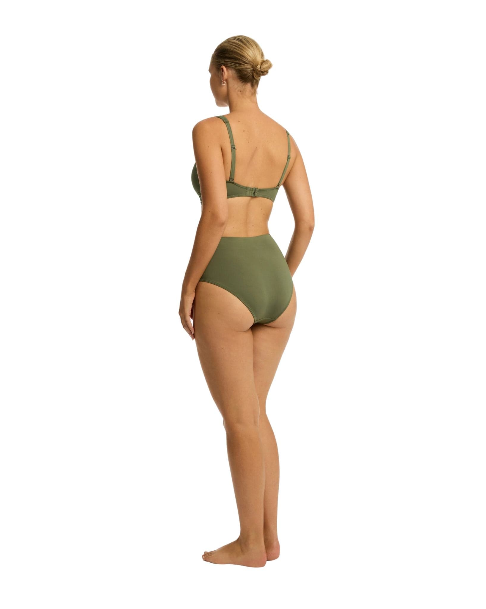 Sea Level Essentials Cross Front Multifit Bra Top