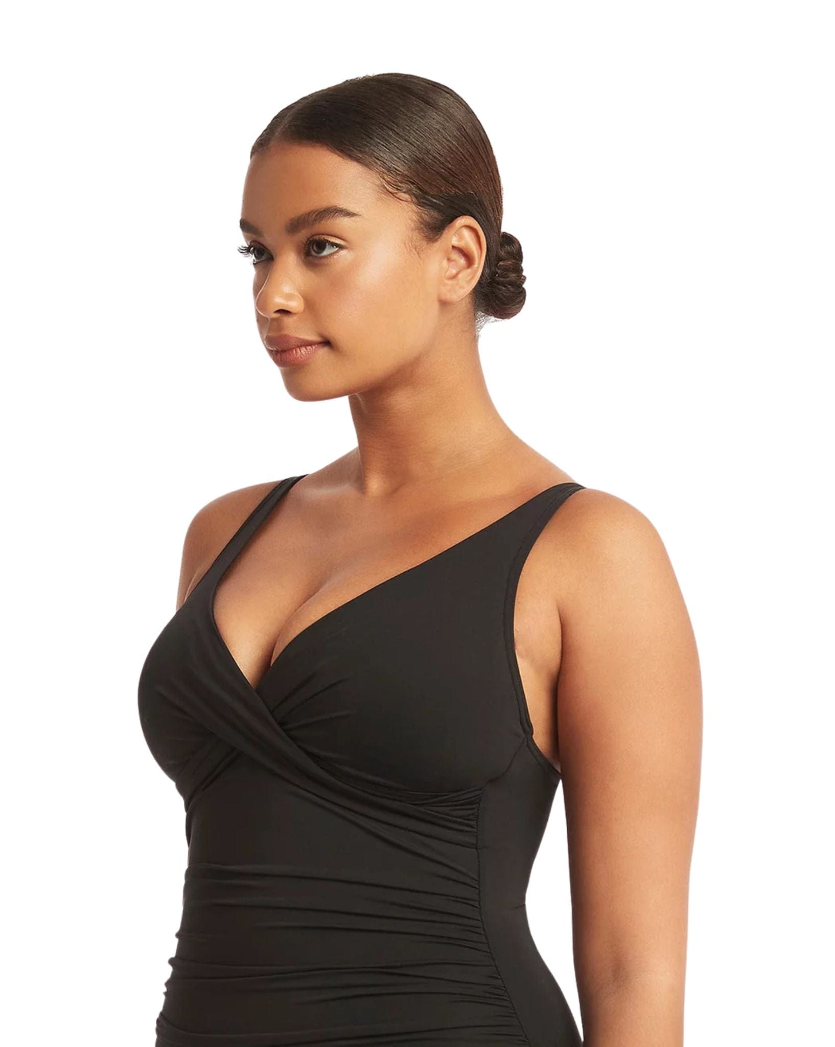 Sea Level Essentials Edit Cross Front Scoop Back One Piece