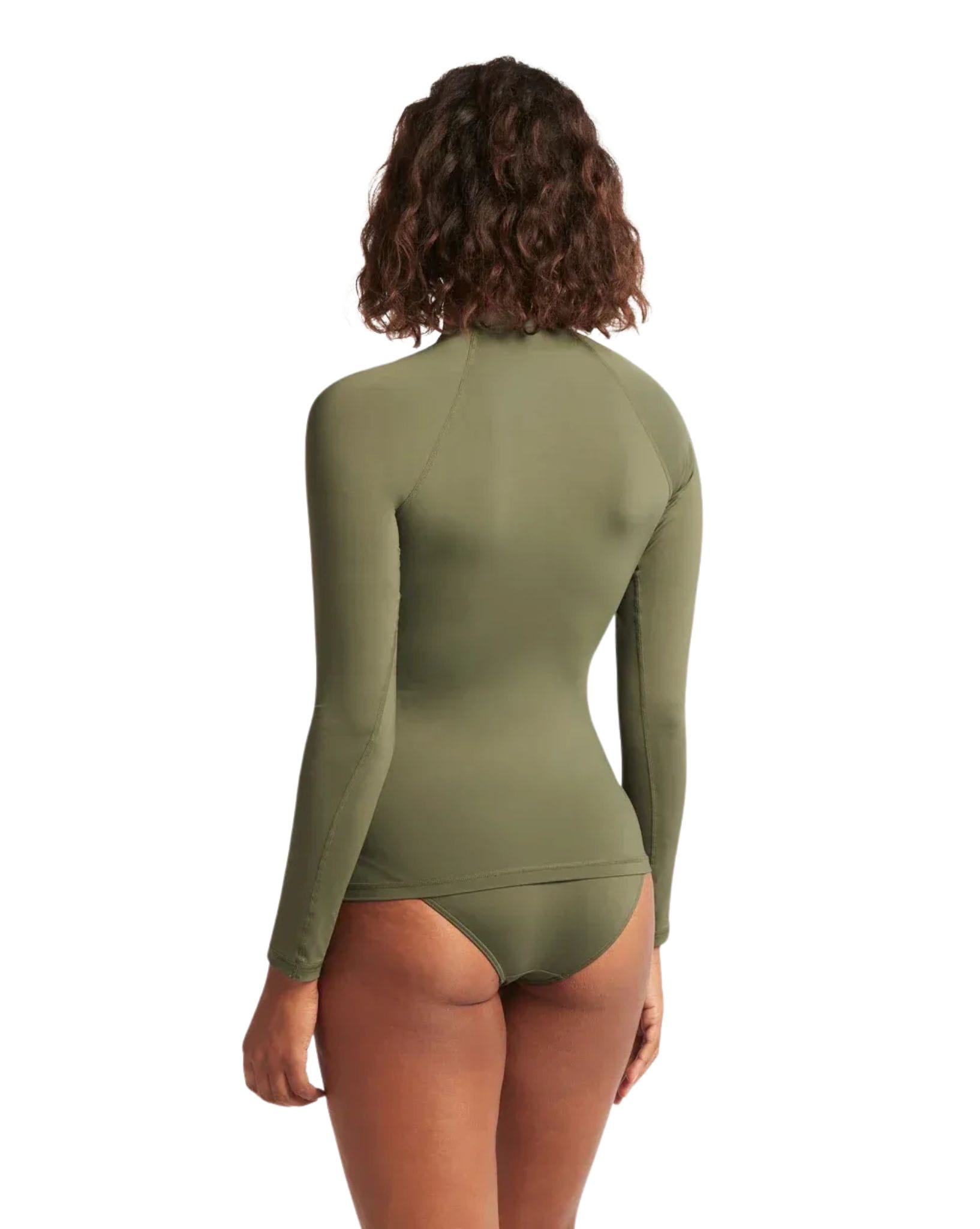 Sea Level Essentials Long Sleeve Rash Vest-Full Zipper