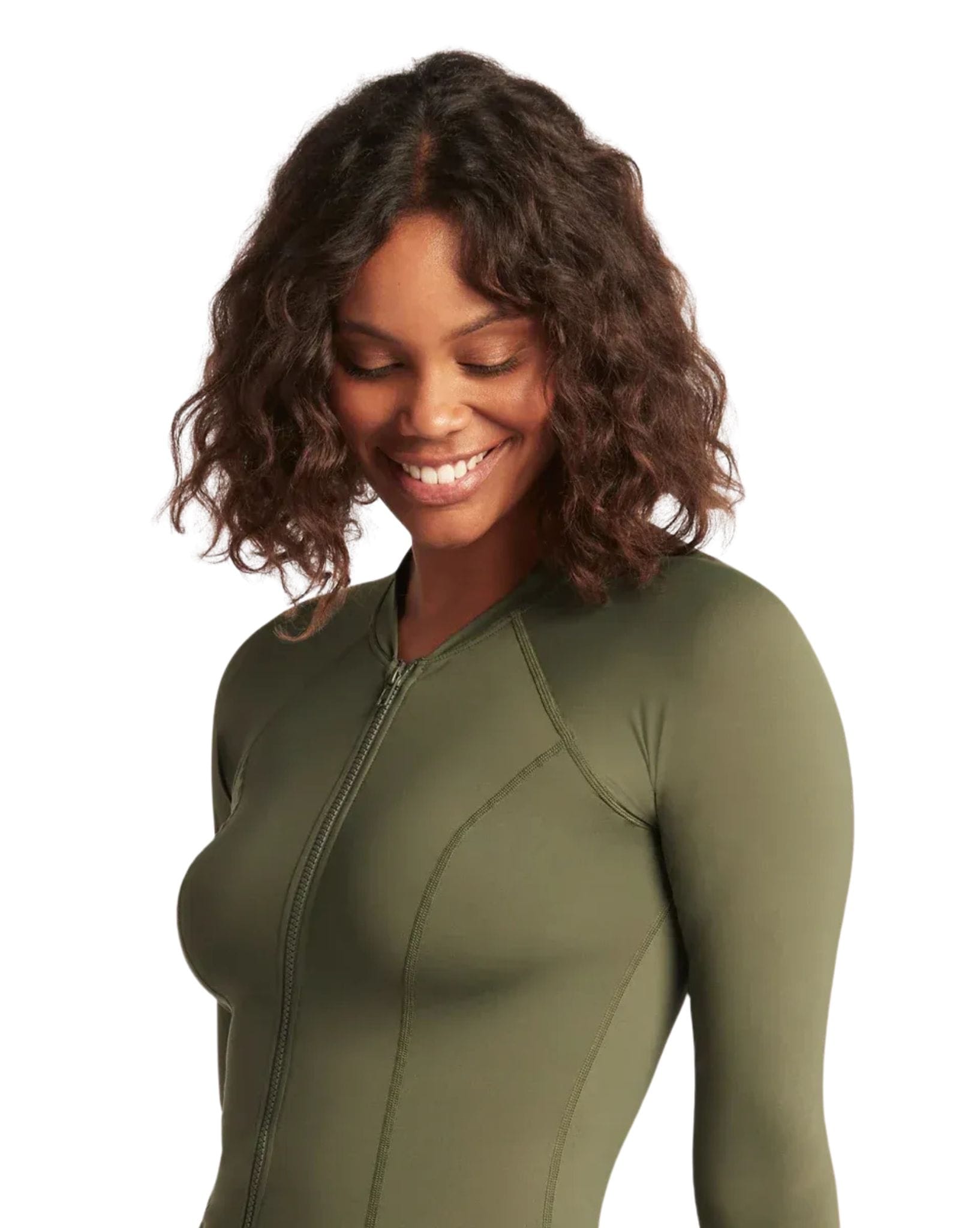 Sea Level Essentials Long Sleeve Rash Vest-Full Zipper