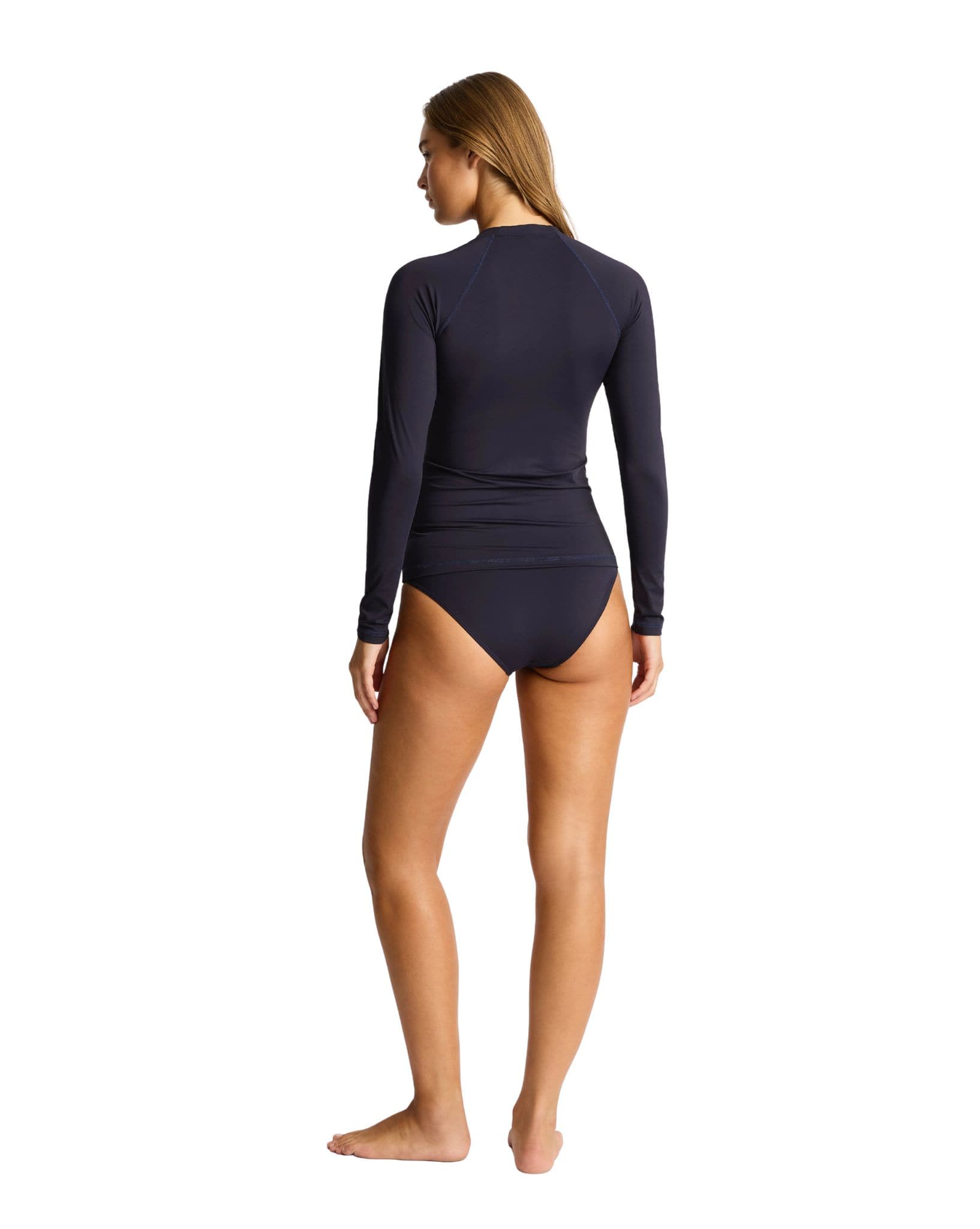 Sea Level Essentials Long Sleeve Rash Vest-Full Zipper