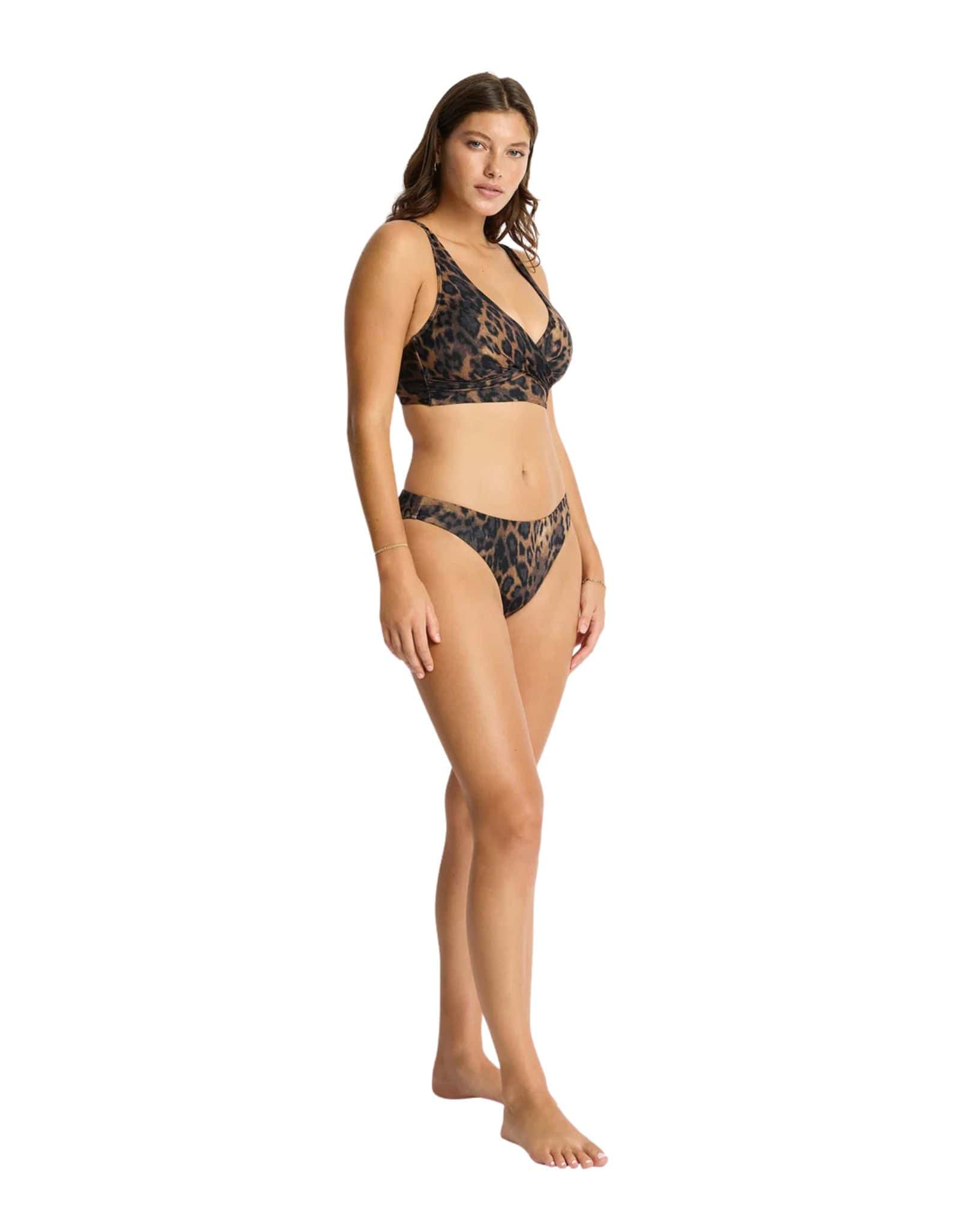 Sea Level Savanna Cross Front Multifit Bra Top