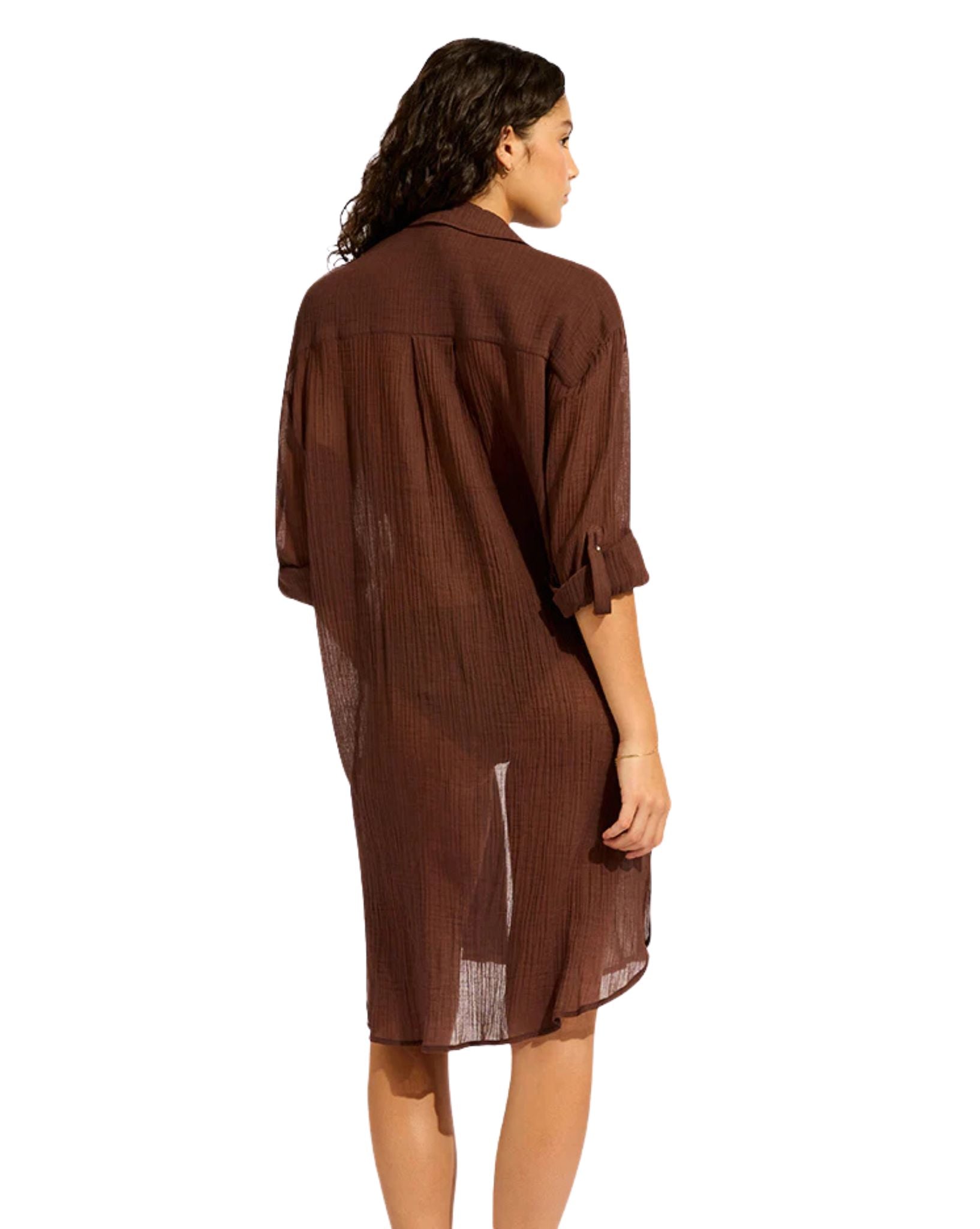 Seafolly BEACHEDIT-Crinkle Twill Beach Shirt