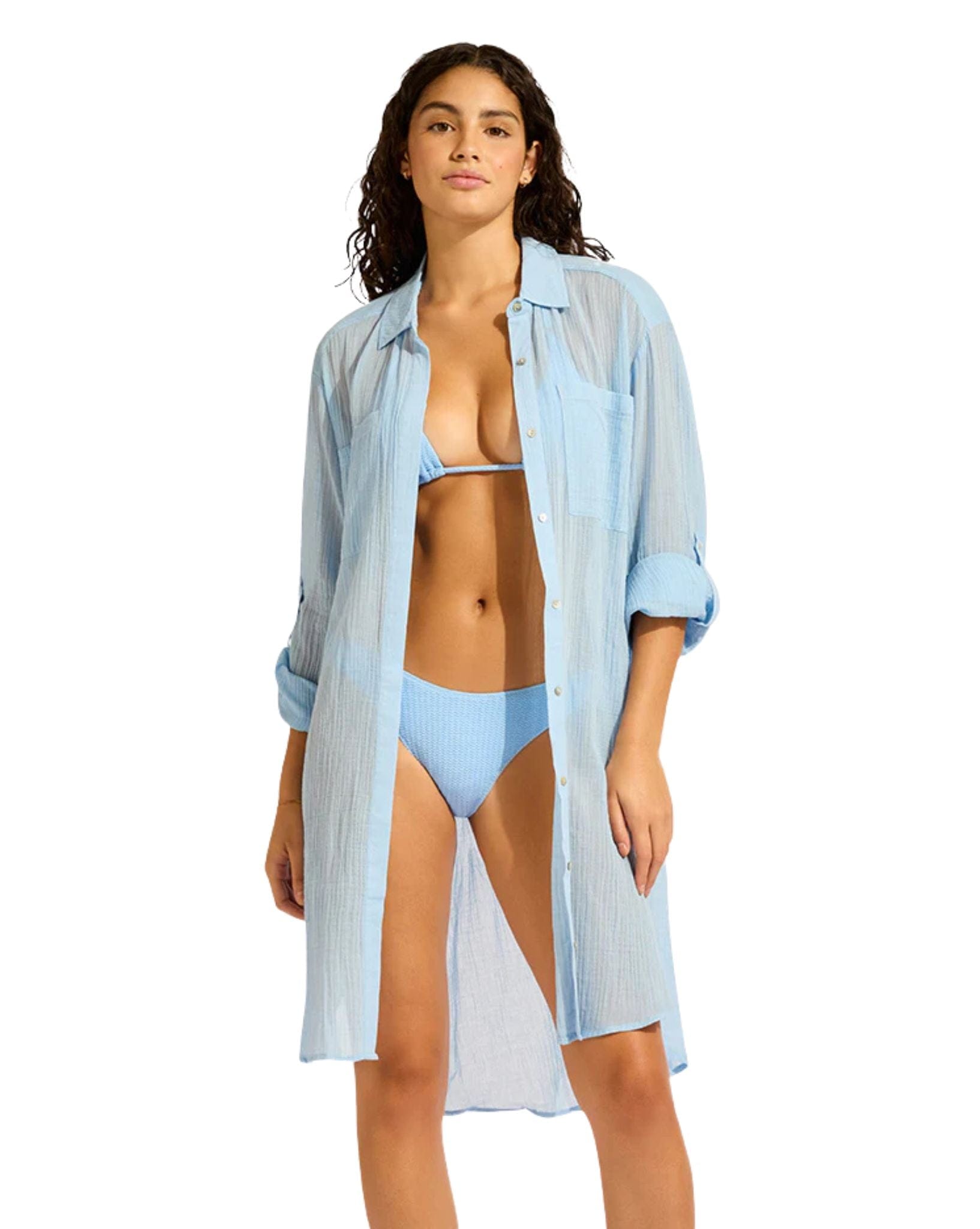 Seafolly BEACHEDIT-Crinkle Twill Beach Shirt